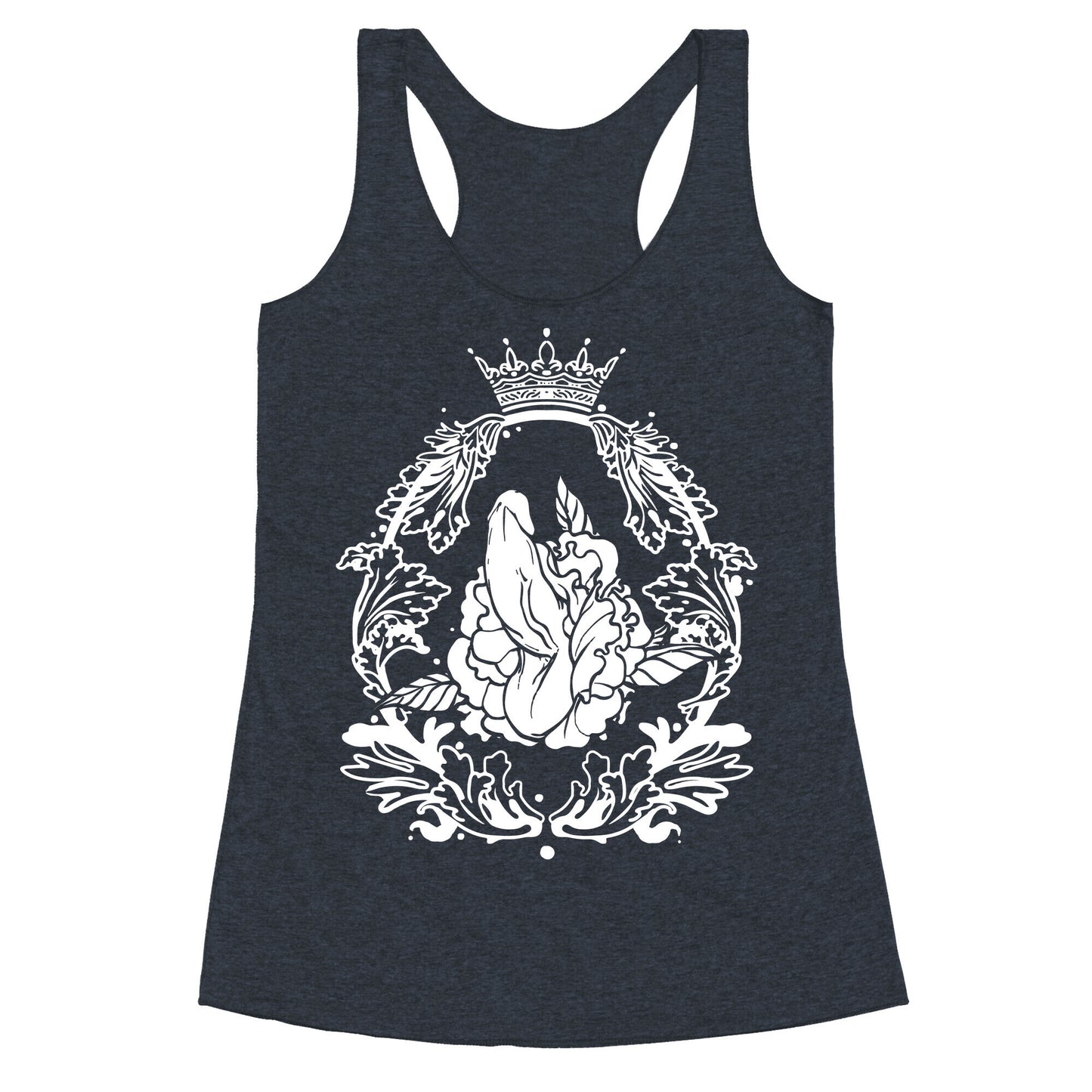 Floral Penis in Baroque Frame Racerback Tank