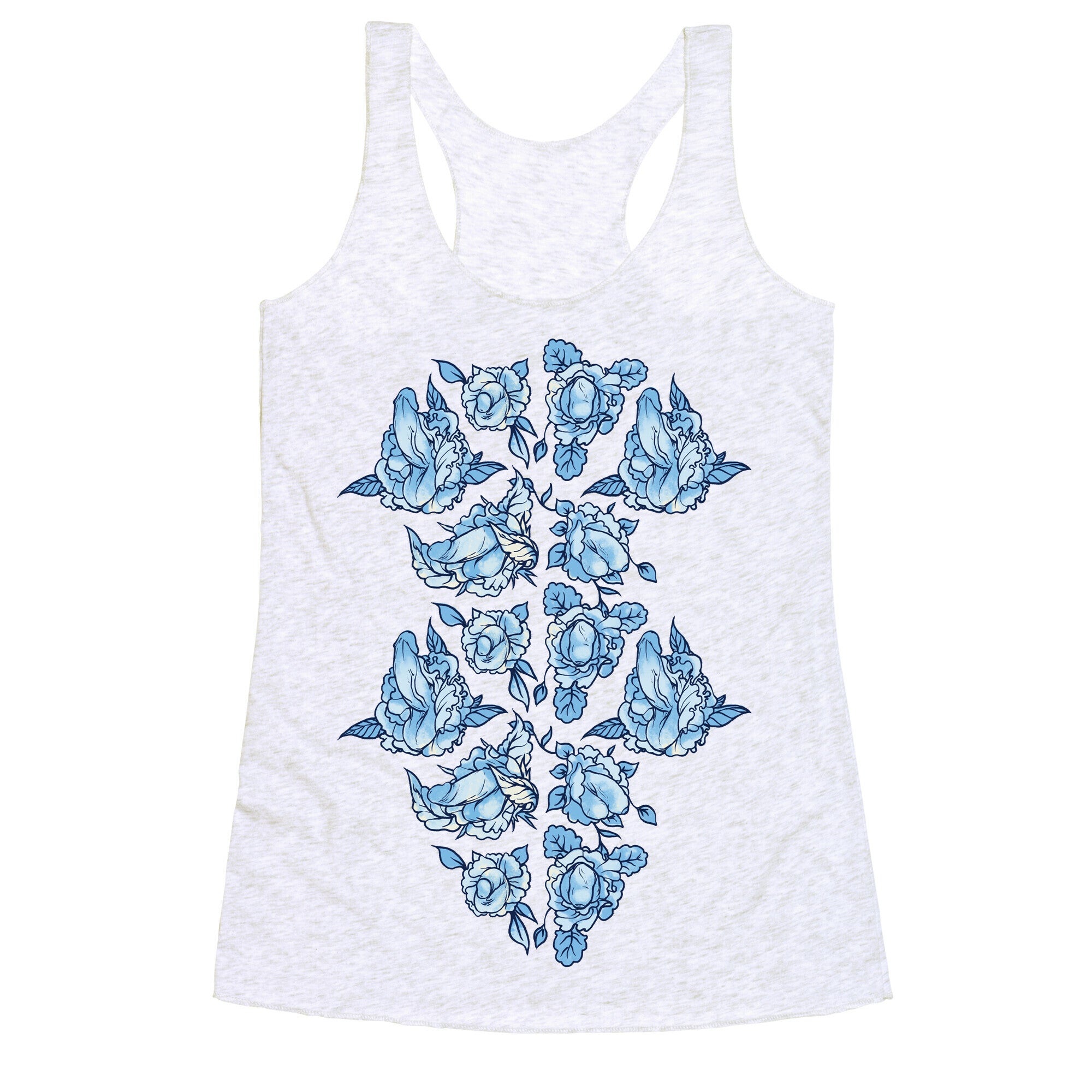 Floral Penis Collage Racerback Tank