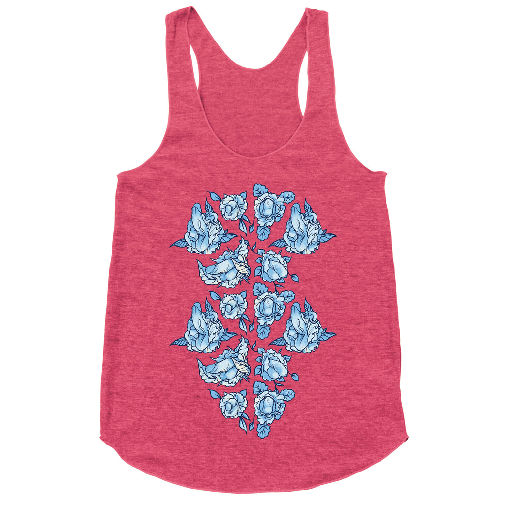Floral Penis Collage Racerback Tank
