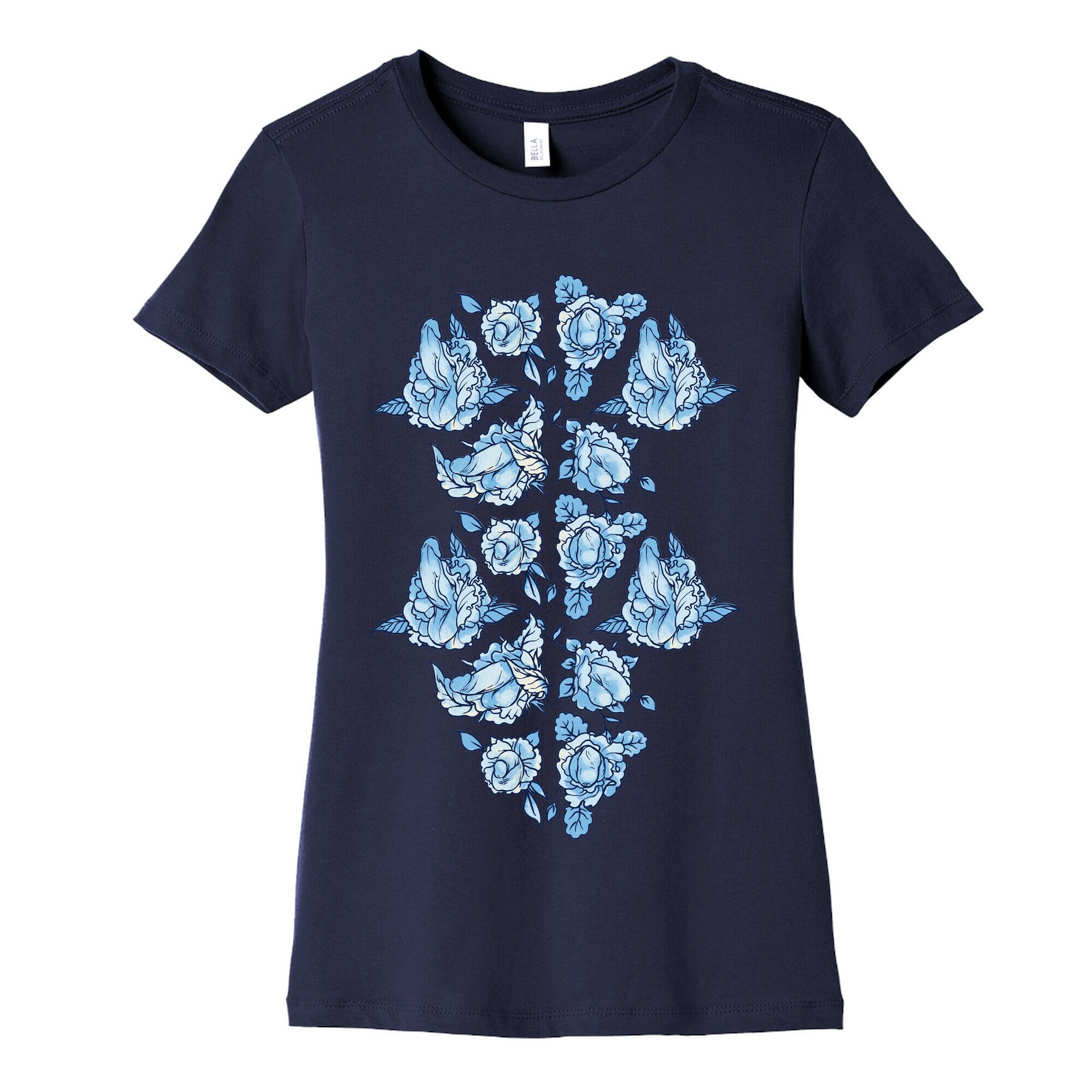 Floral Penis Collage Women's Cotton Tee