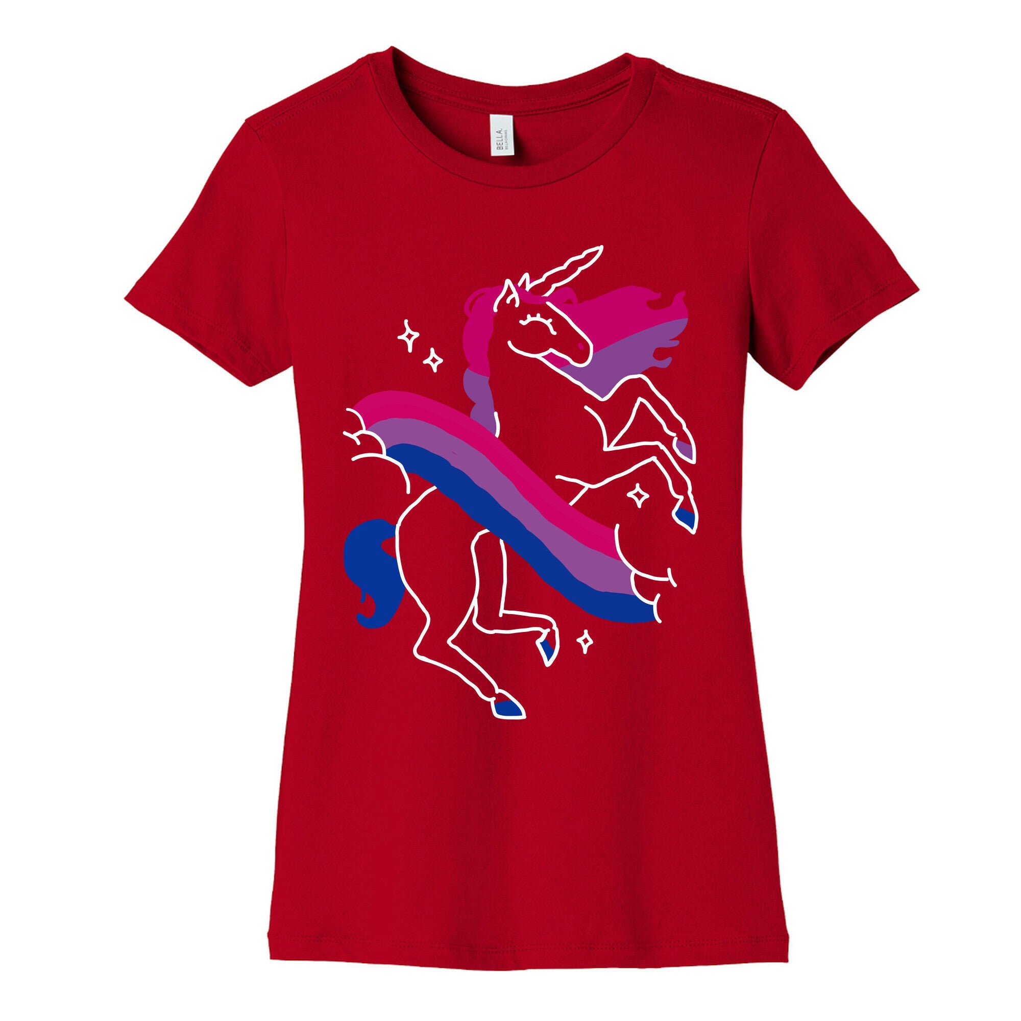 Unicorn Bi Pride  Women's Cotton Tee