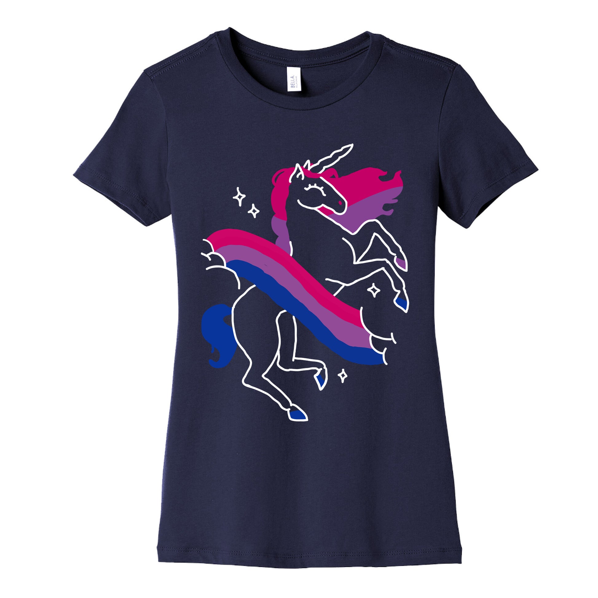 Unicorn Bi Pride  Women's Cotton Tee