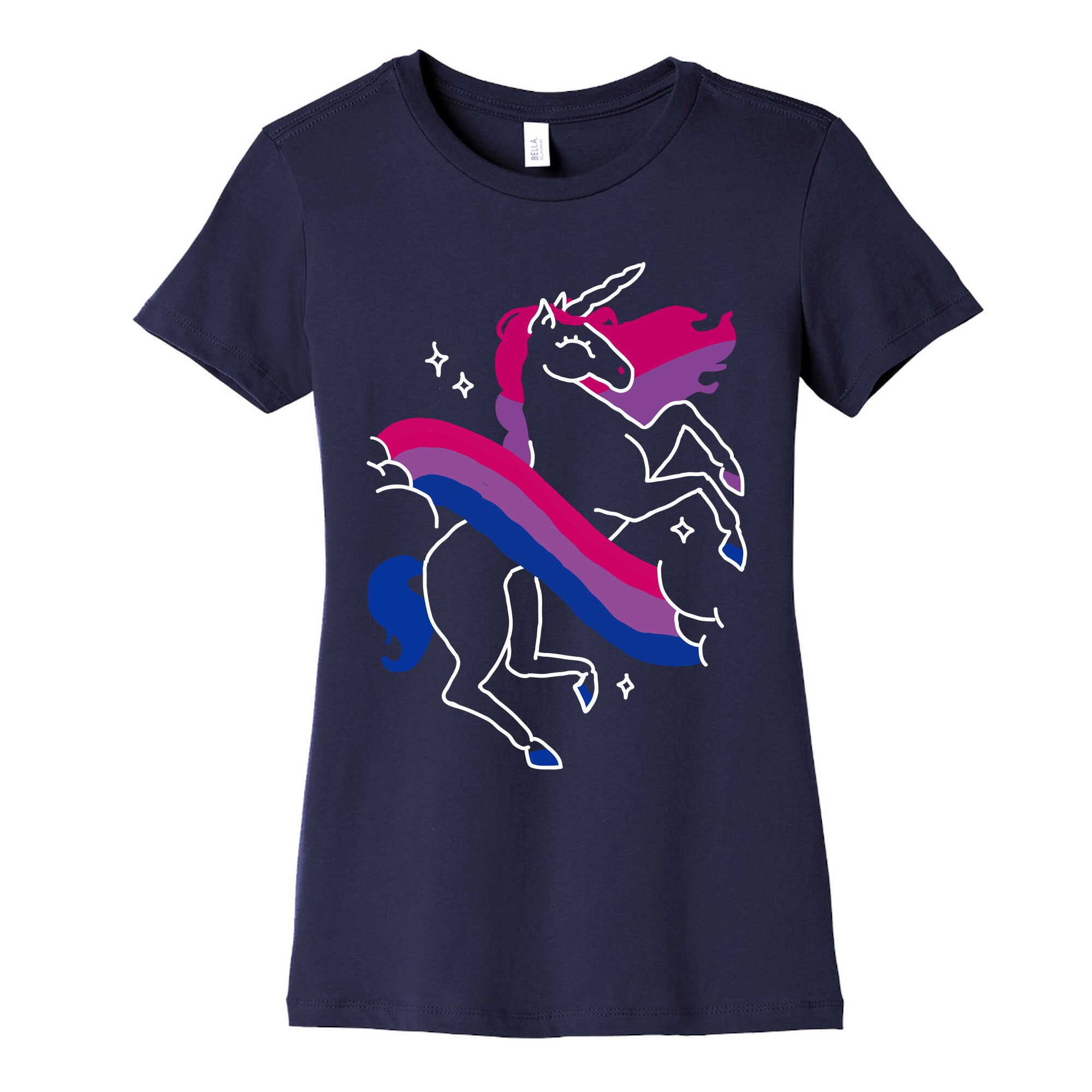 Unicorn Bi Pride  Women's Cotton Tee