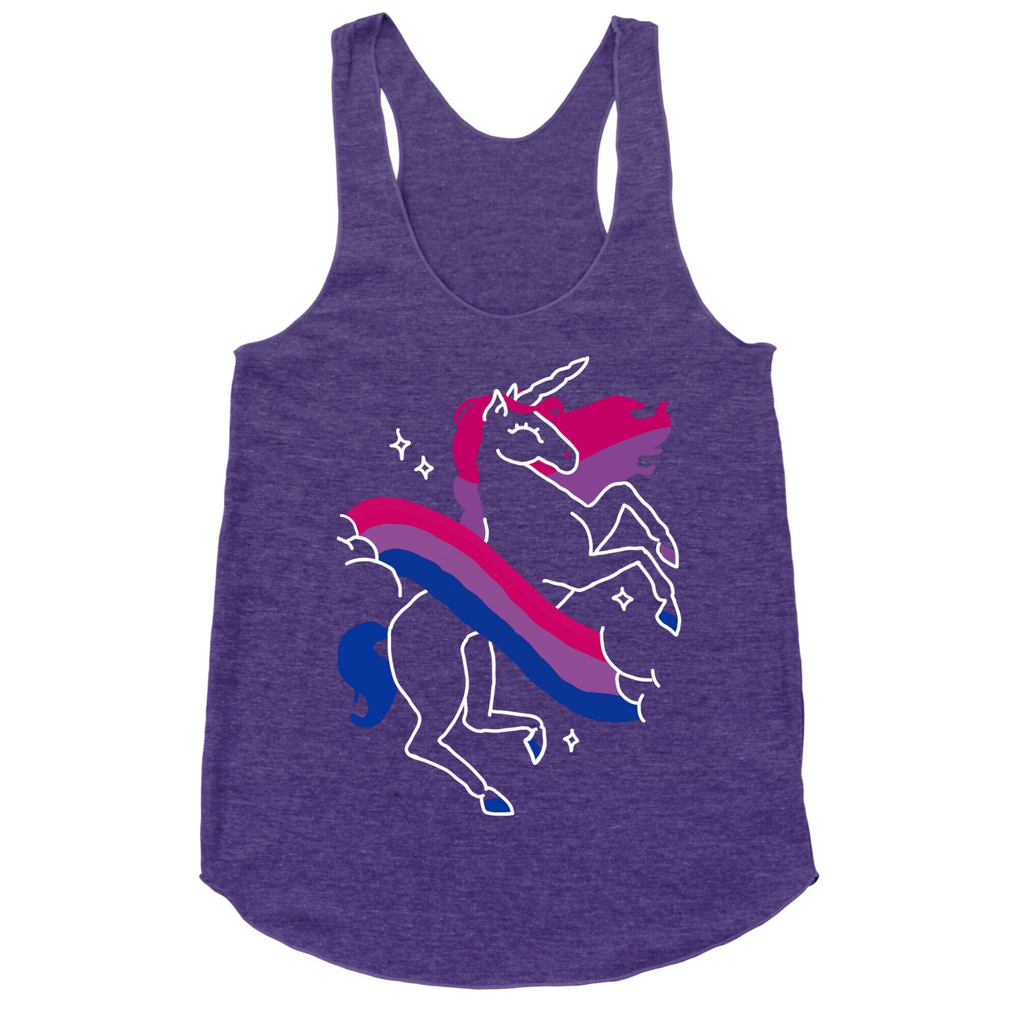 Unicorn Bi Pride  Racerback Tank