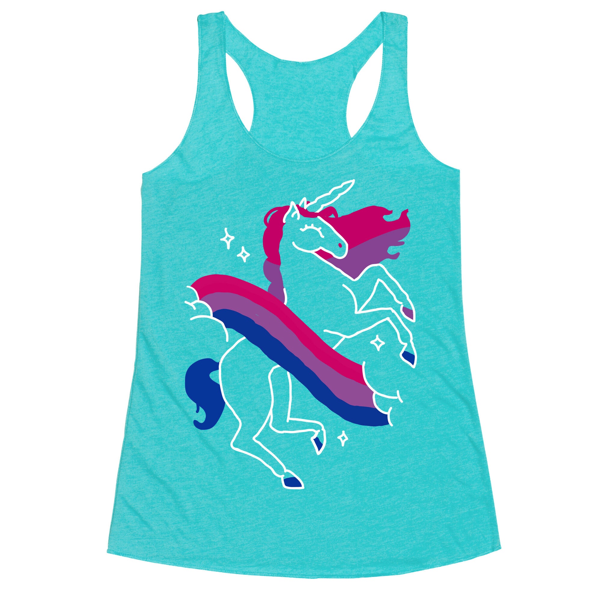 Unicorn Bi Pride  Racerback Tank