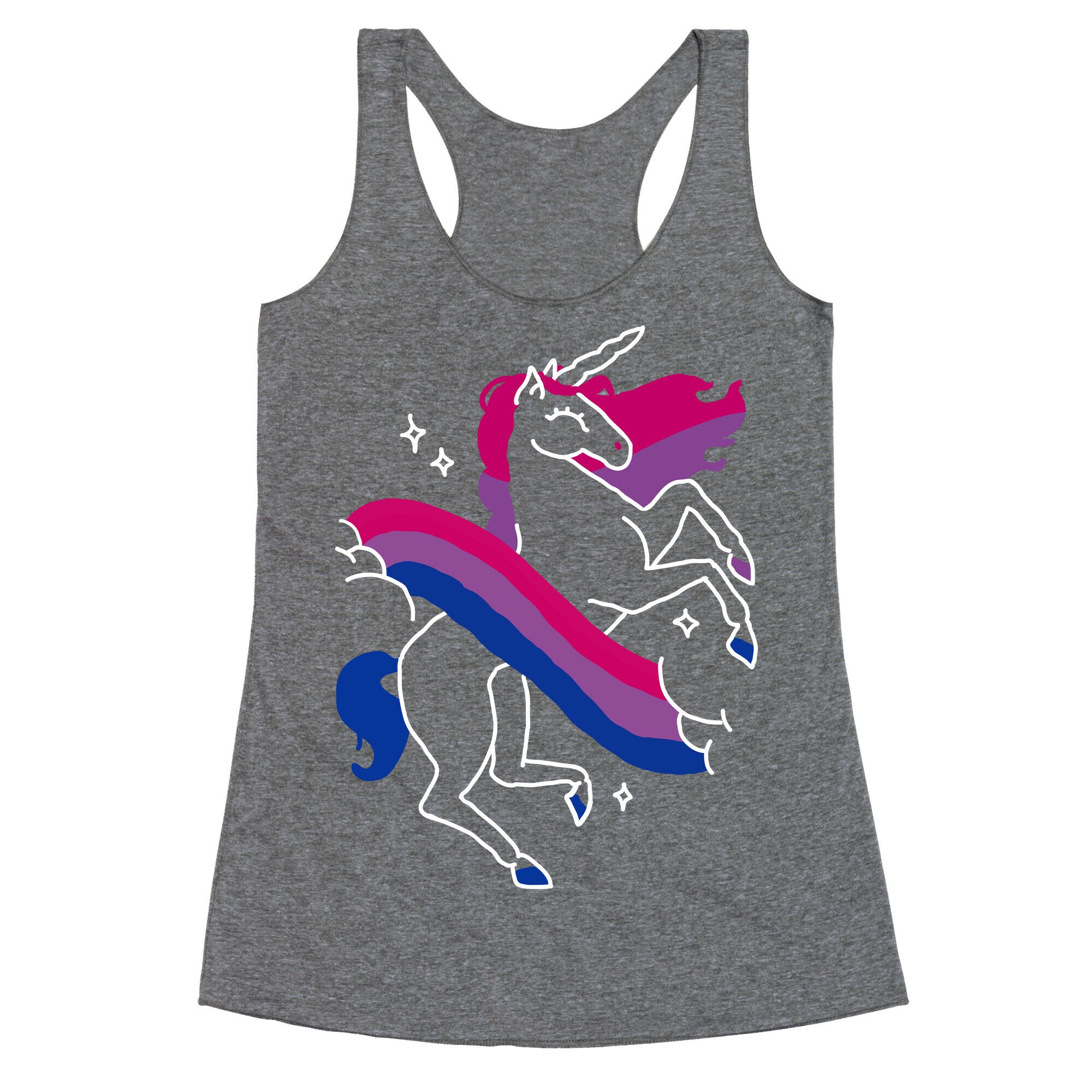 Unicorn Bi Pride  Racerback Tank