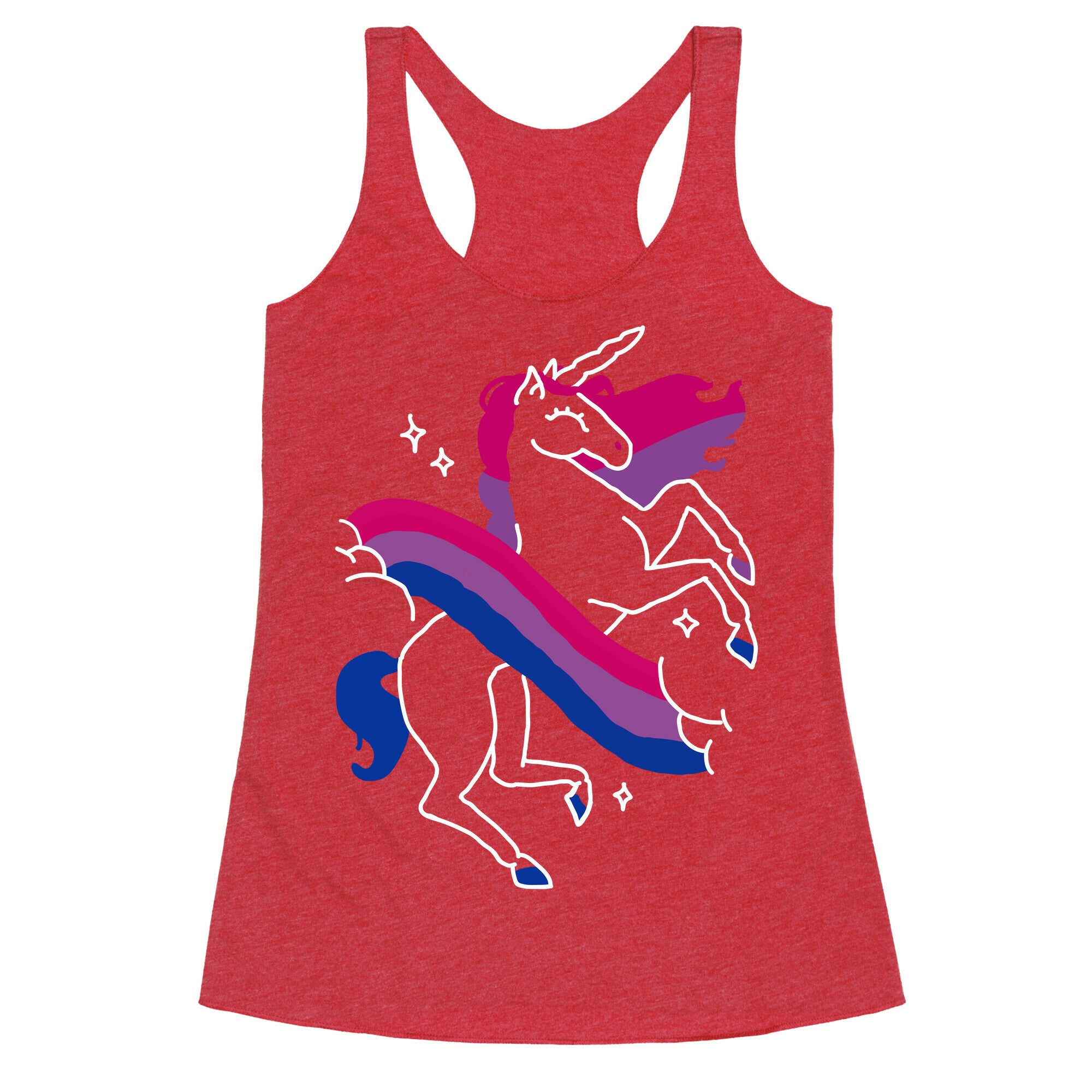 Unicorn Bi Pride  Racerback Tank