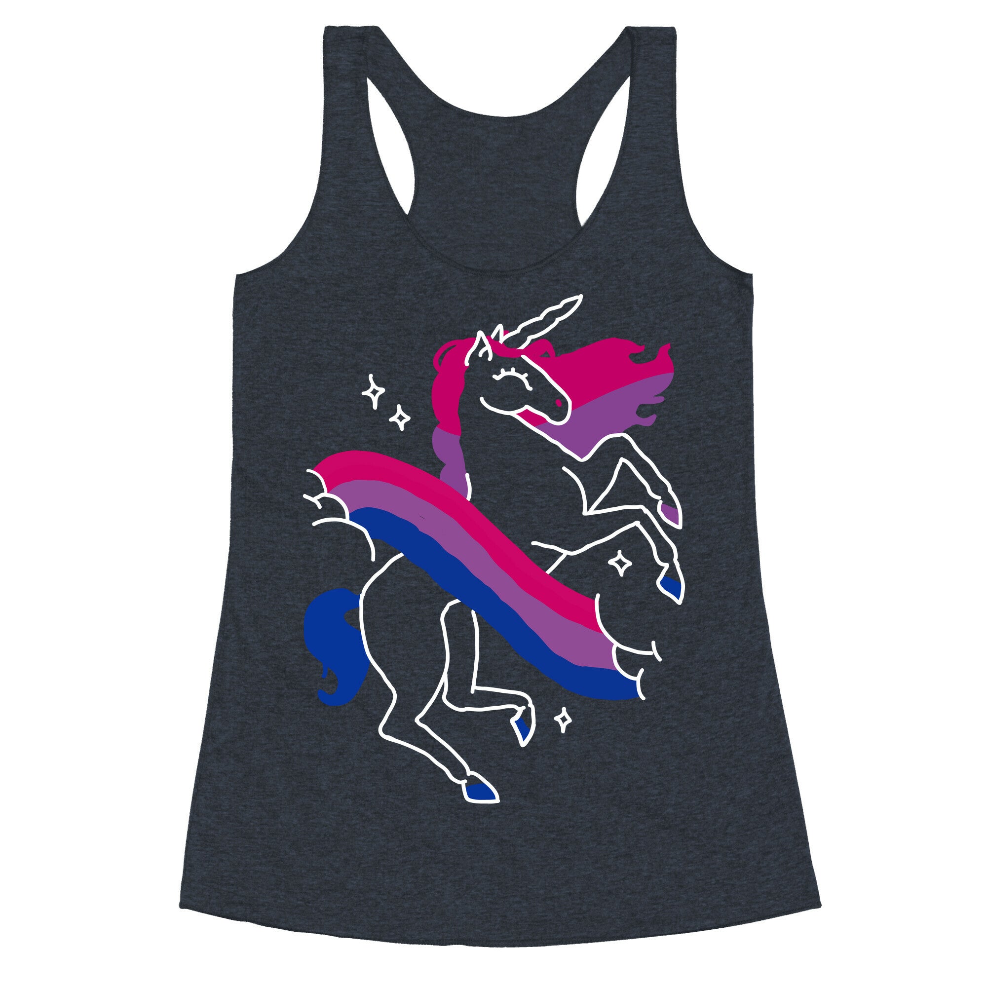 Unicorn Bi Pride  Racerback Tank