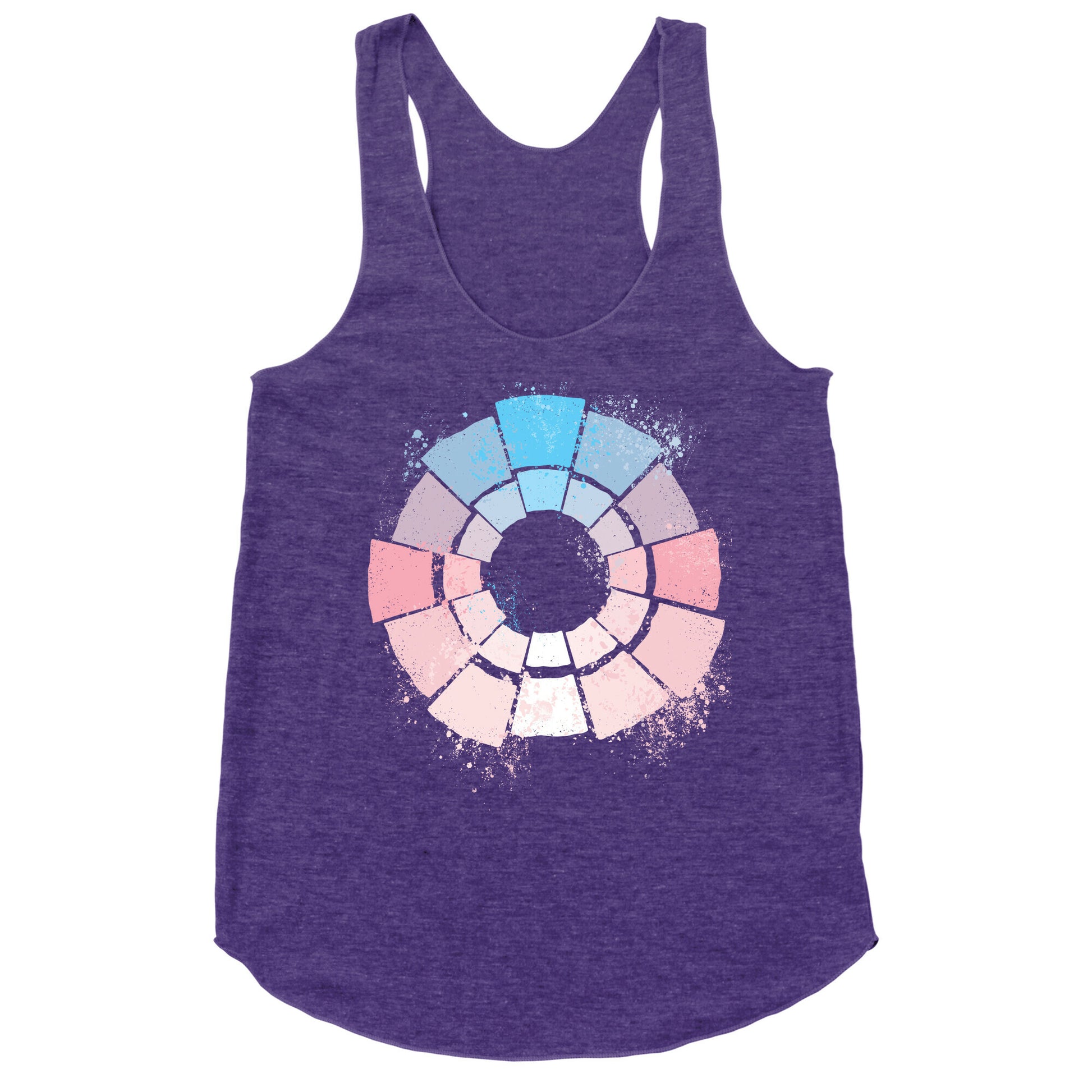 Trans Pride Color Wheel Racerback Tank