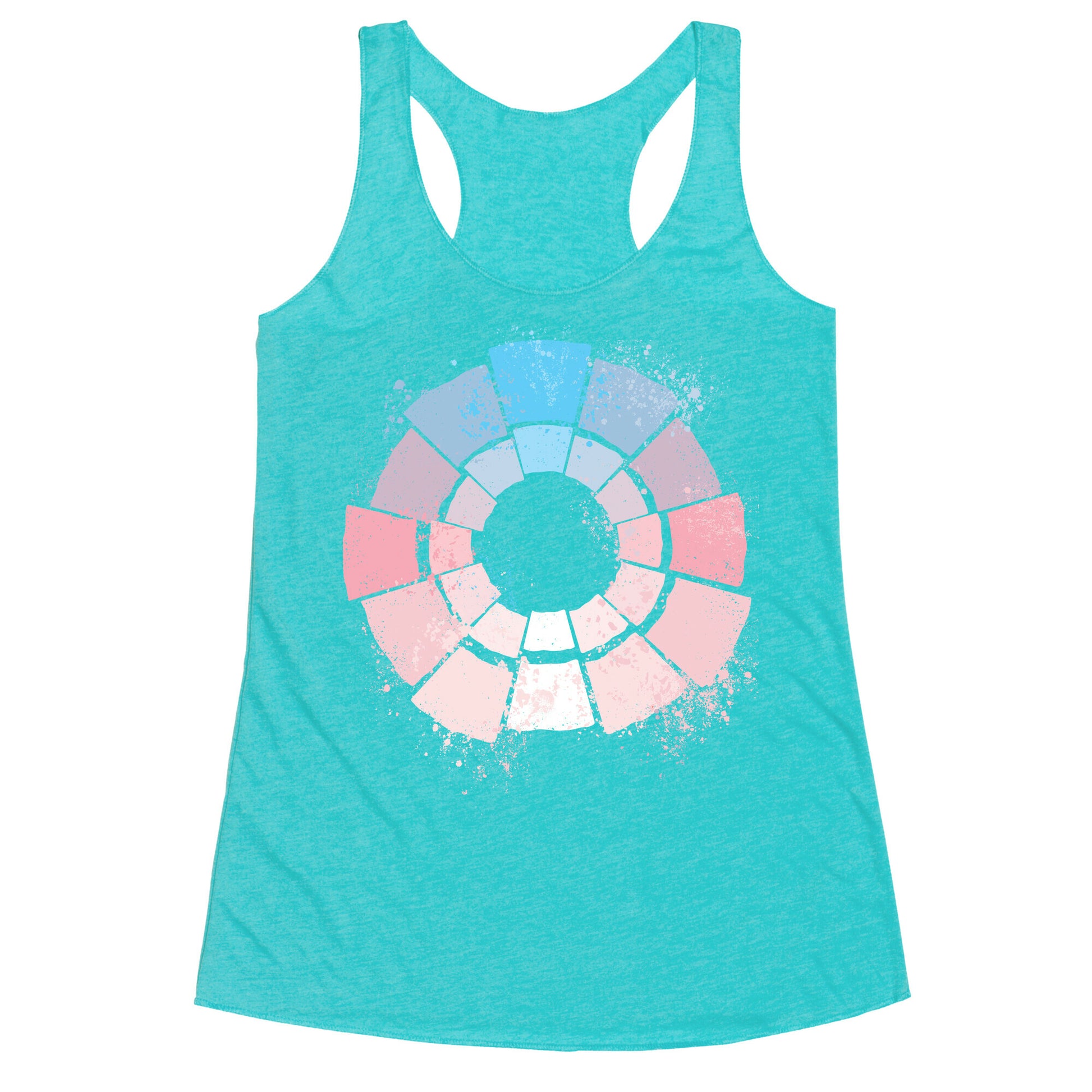 Trans Pride Color Wheel Racerback Tank