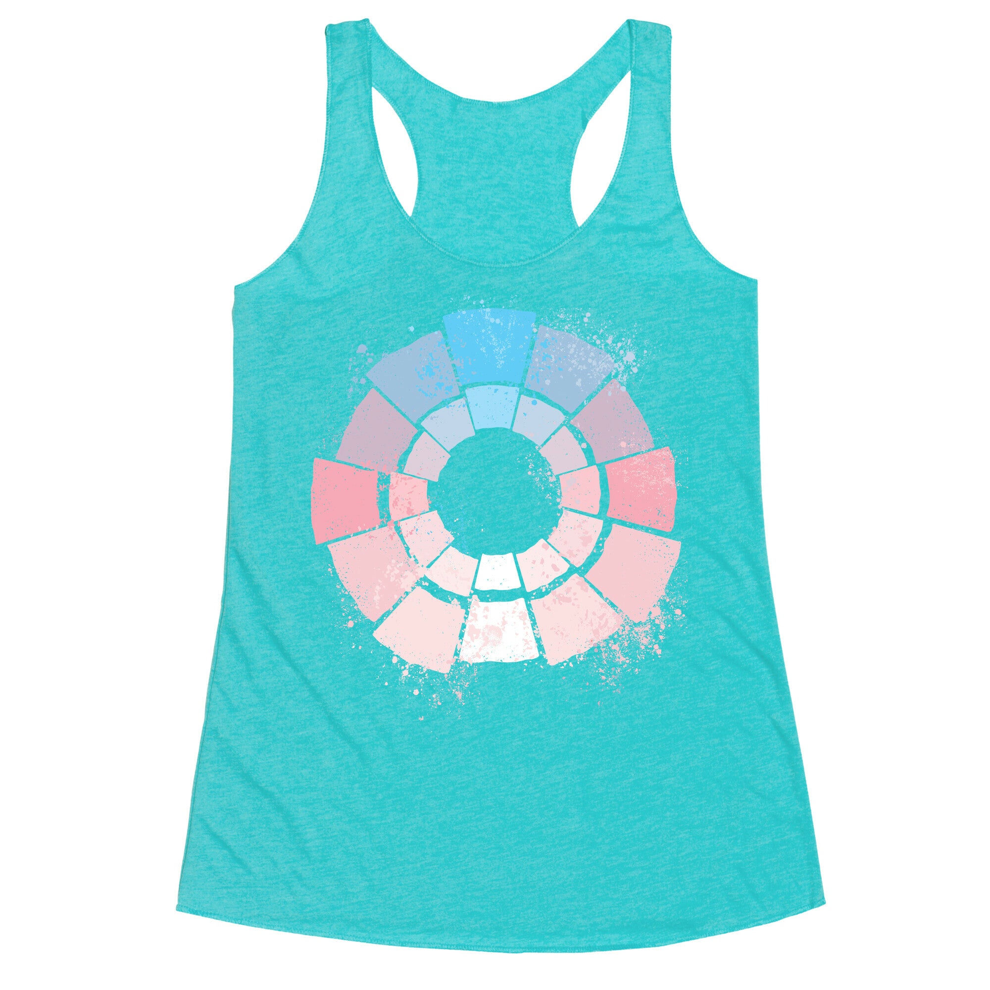 Trans Pride Color Wheel Racerback Tank