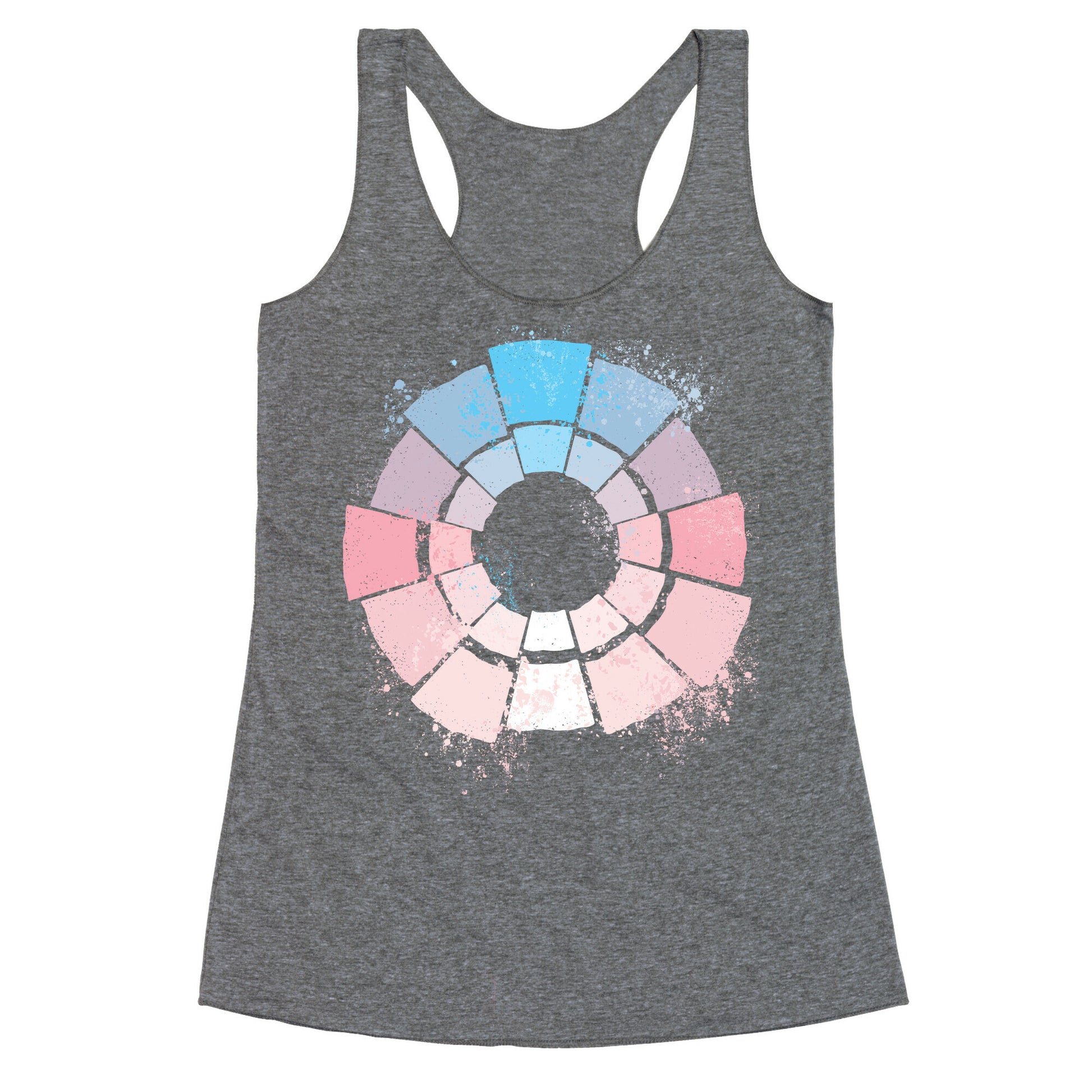 Trans Pride Color Wheel Racerback Tank