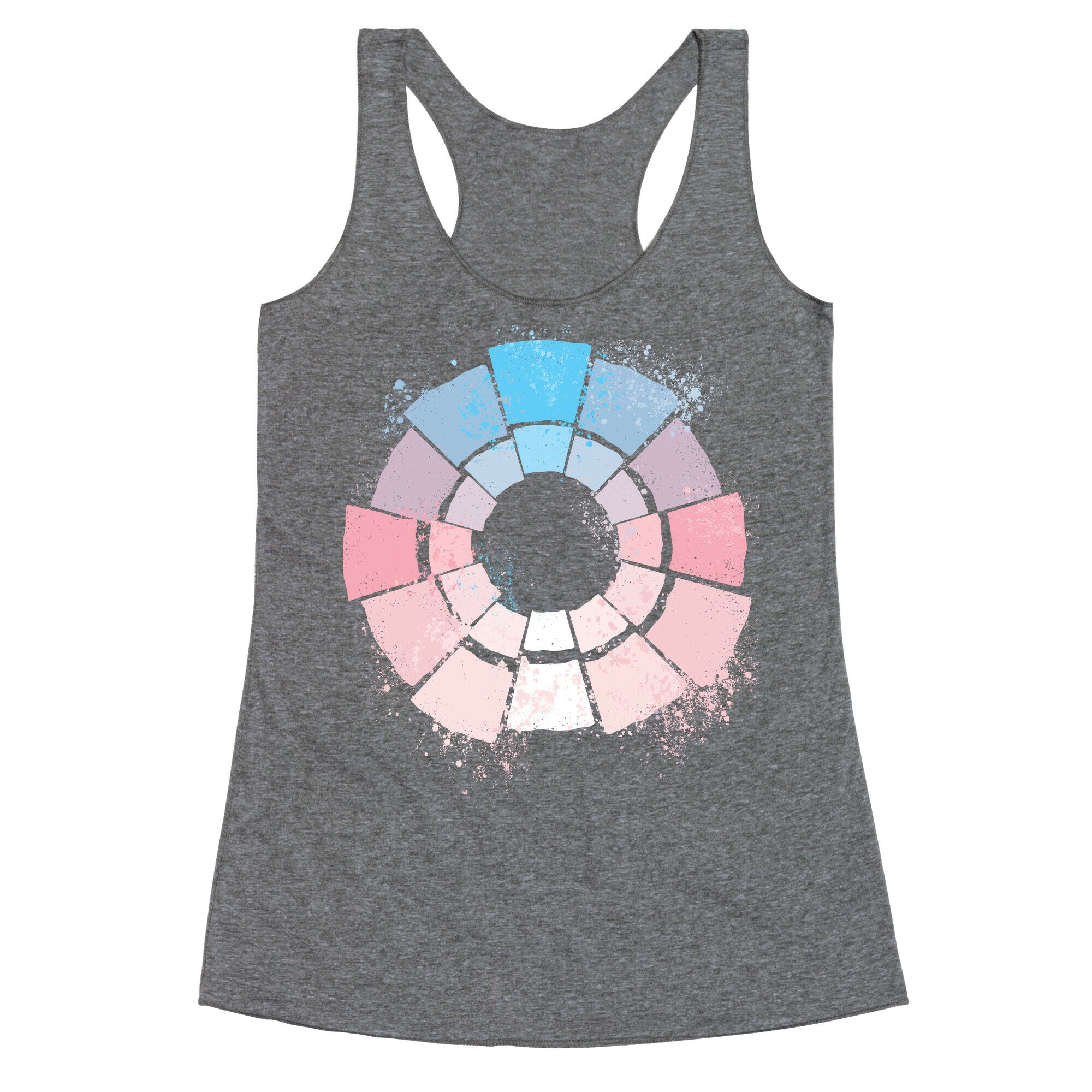 Trans Pride Color Wheel Racerback Tank