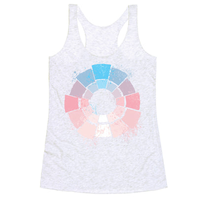 Trans Pride Color Wheel Racerback Tank