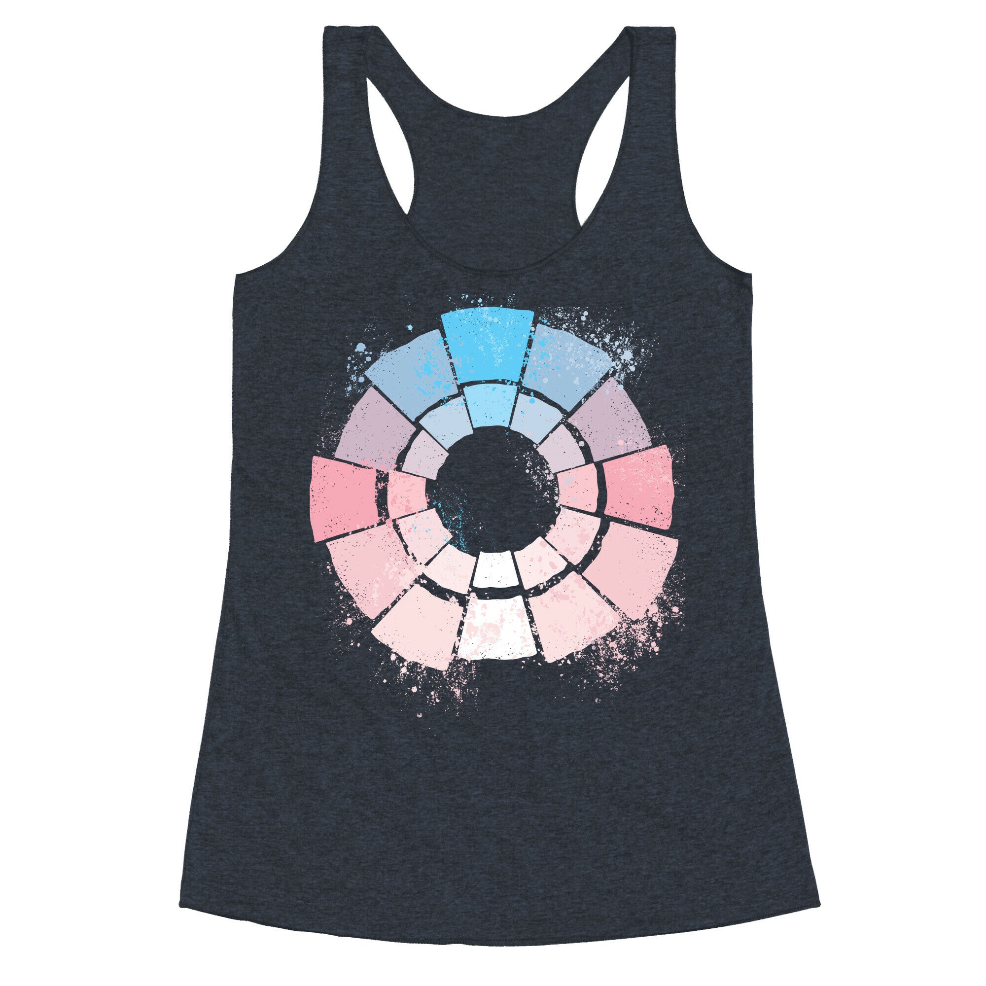 Trans Pride Color Wheel Racerback Tank