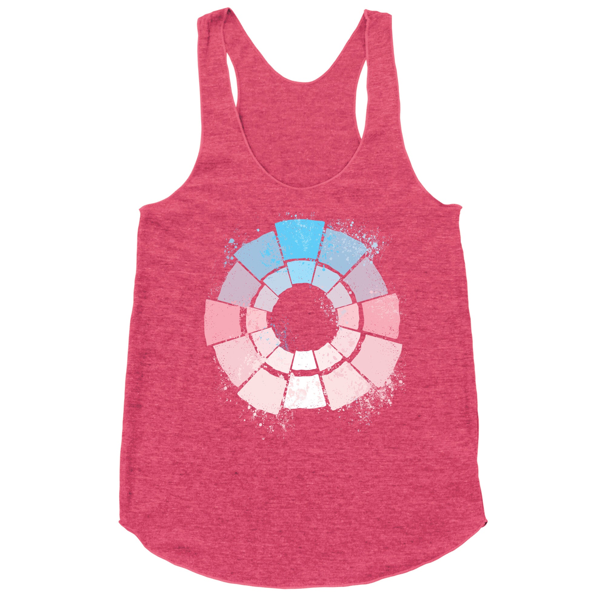 Trans Pride Color Wheel Racerback Tank