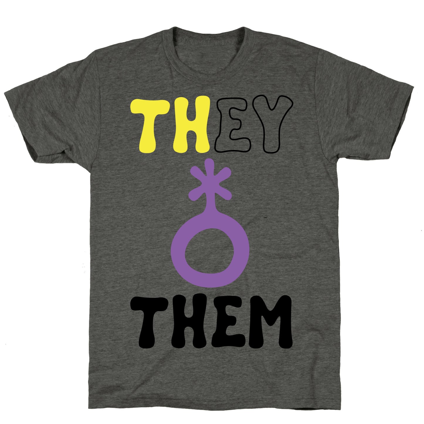 They Them Non Binary  Unisex Triblend Tee