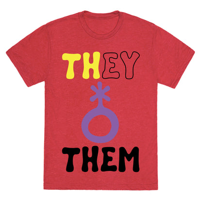 They Them Non Binary  Unisex Triblend Tee