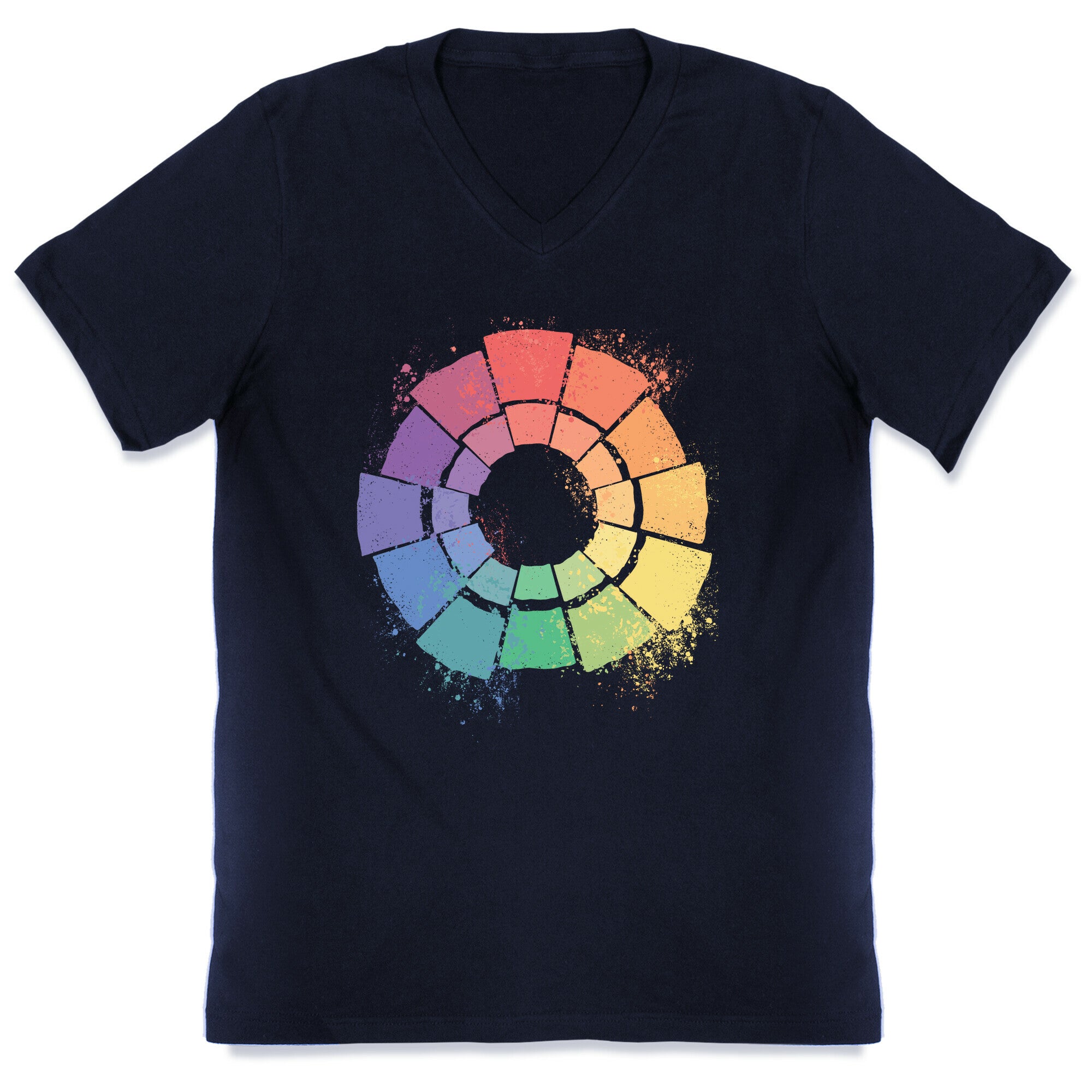 Gay Pride Color Wheel V-Neck