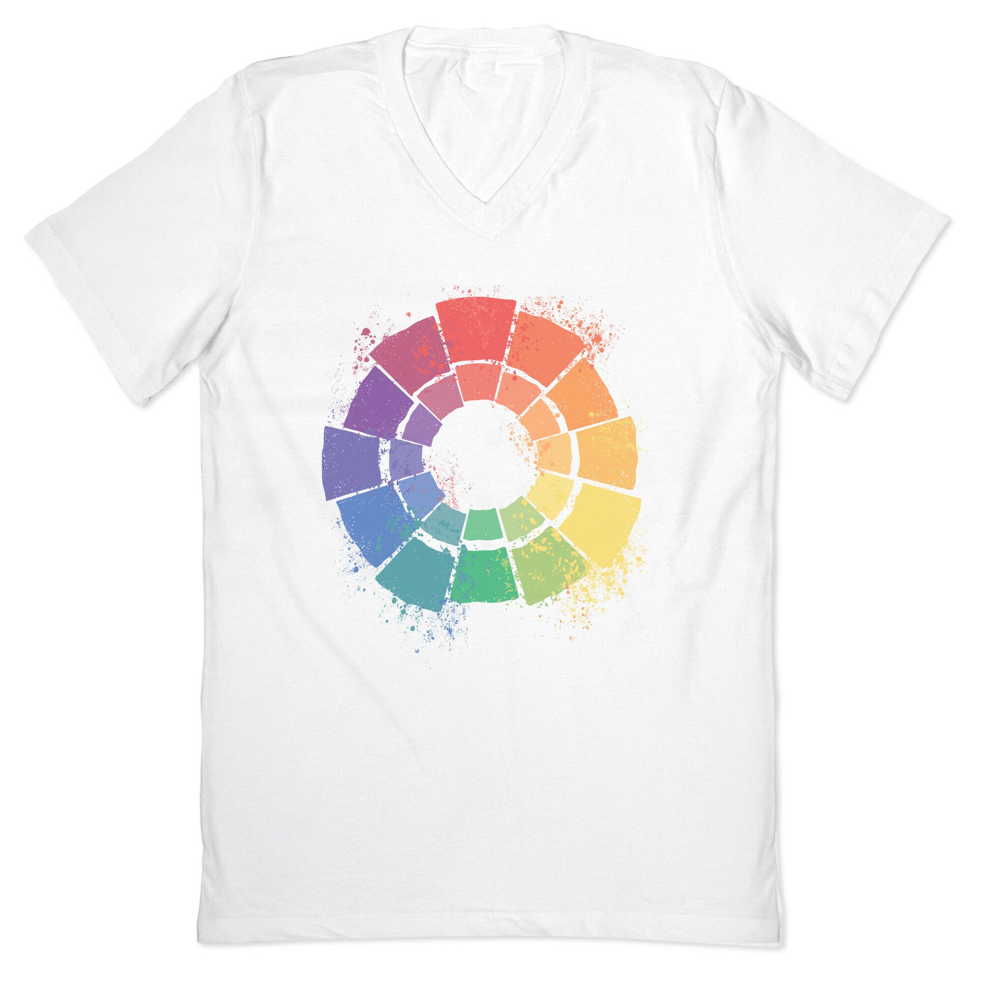 Gay Pride Color Wheel V-Neck