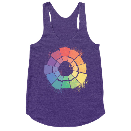 Gay Pride Color Wheel Racerback Tank