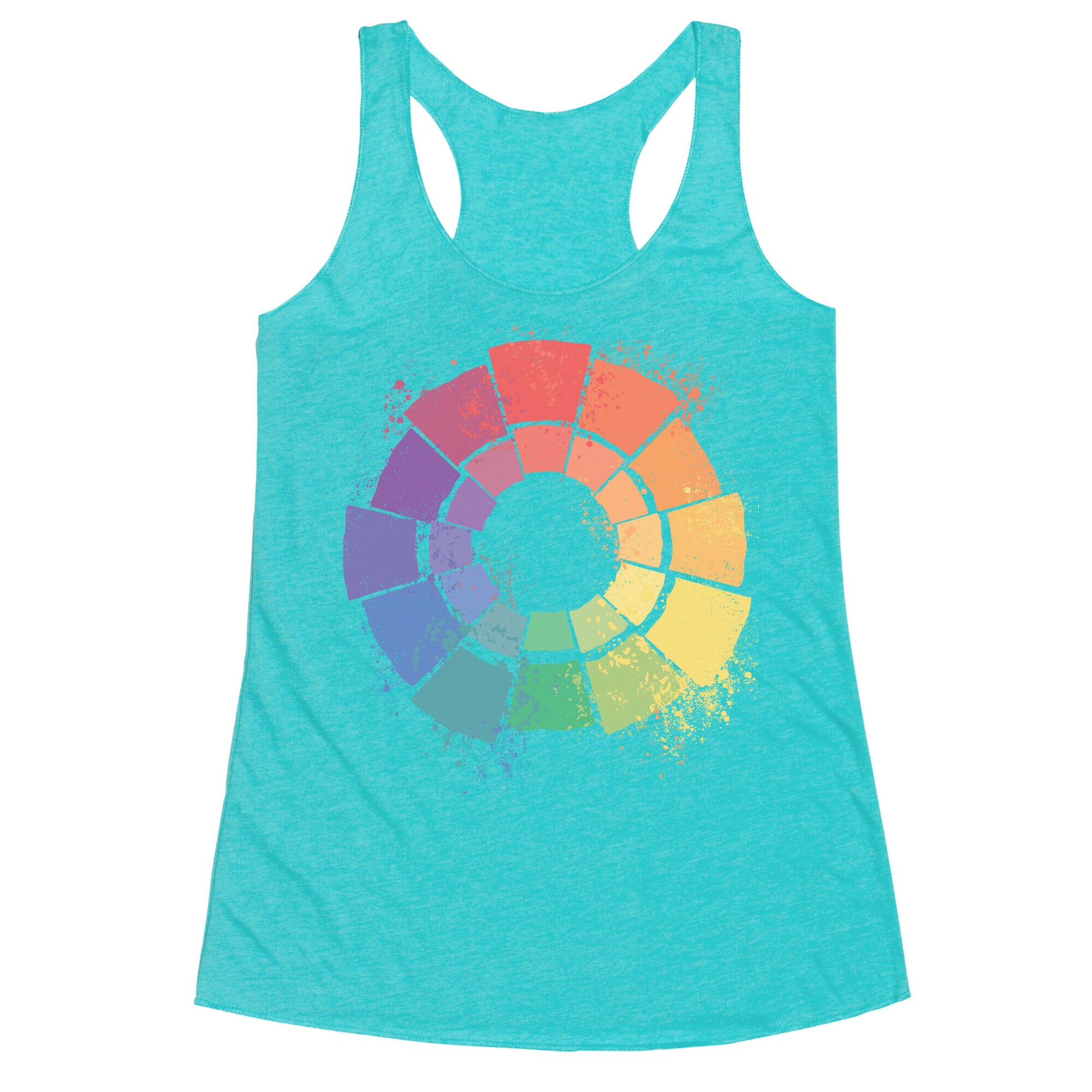 Gay Pride Color Wheel Racerback Tank