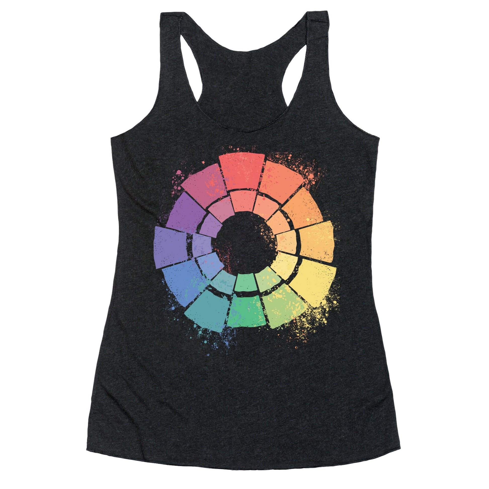 Gay Pride Color Wheel Racerback Tank