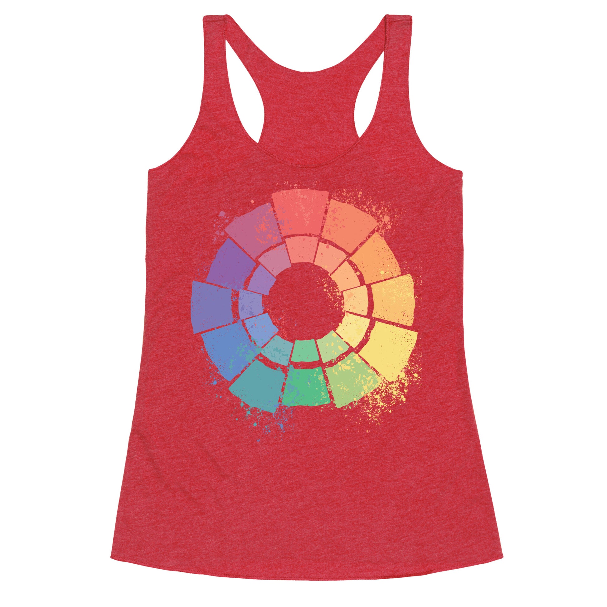 Gay Pride Color Wheel Racerback Tank