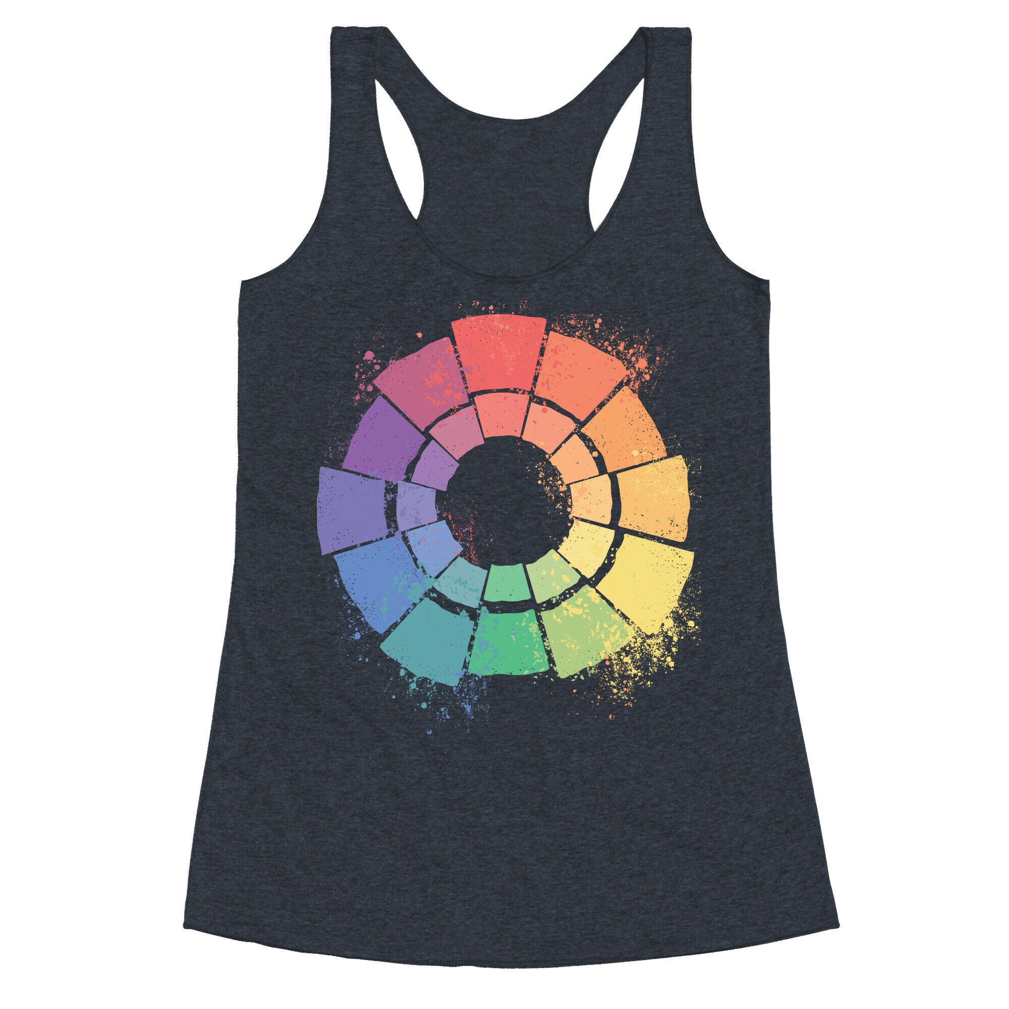 Gay Pride Color Wheel Racerback Tank