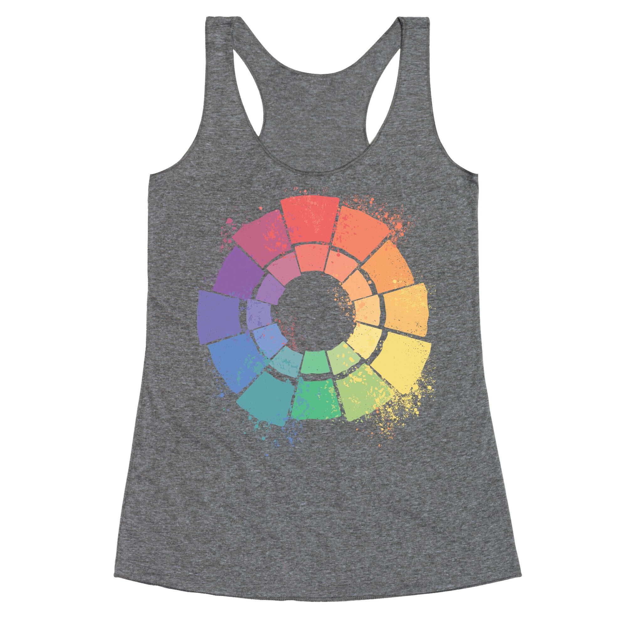 Gay Pride Color Wheel Racerback Tank