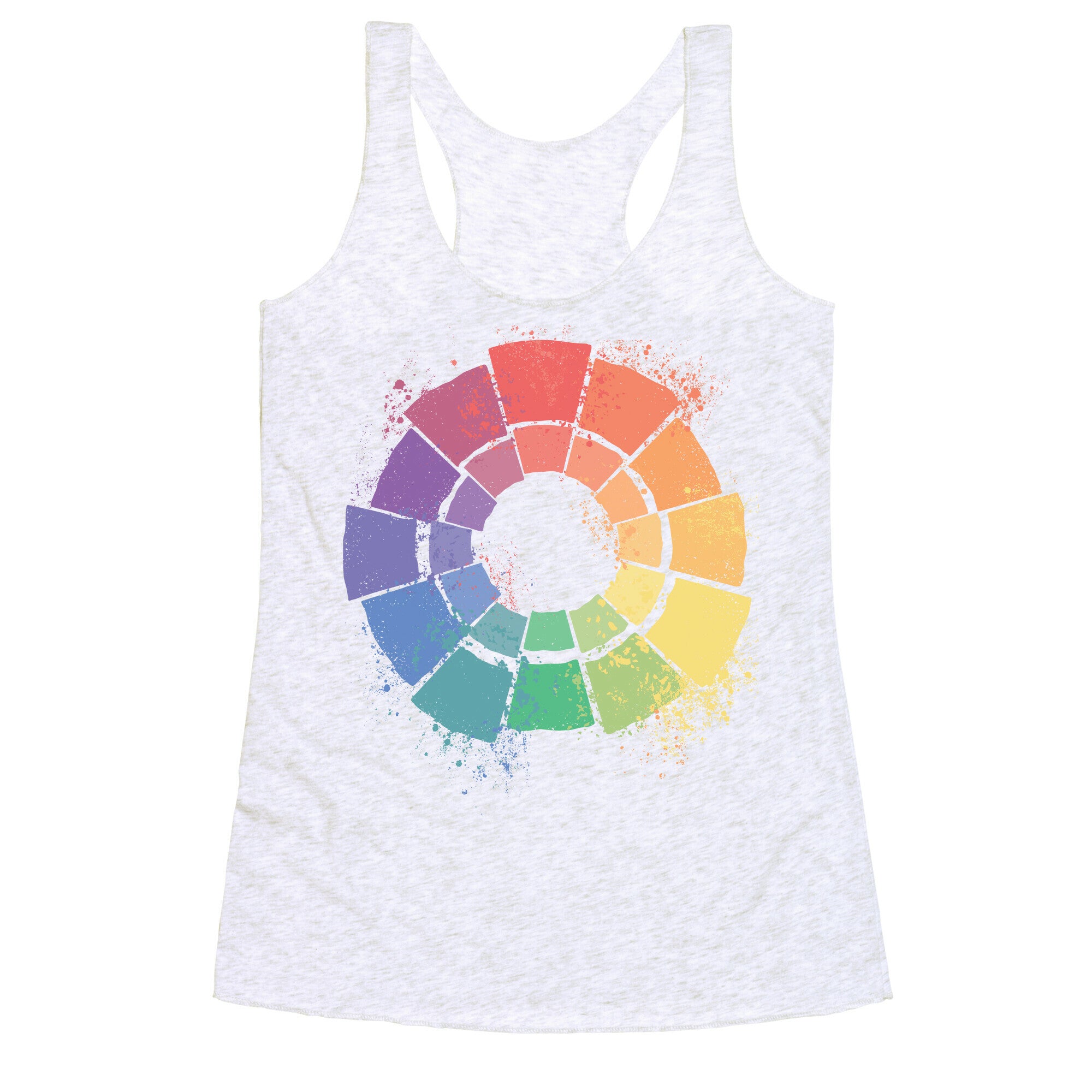 Gay Pride Color Wheel Racerback Tank