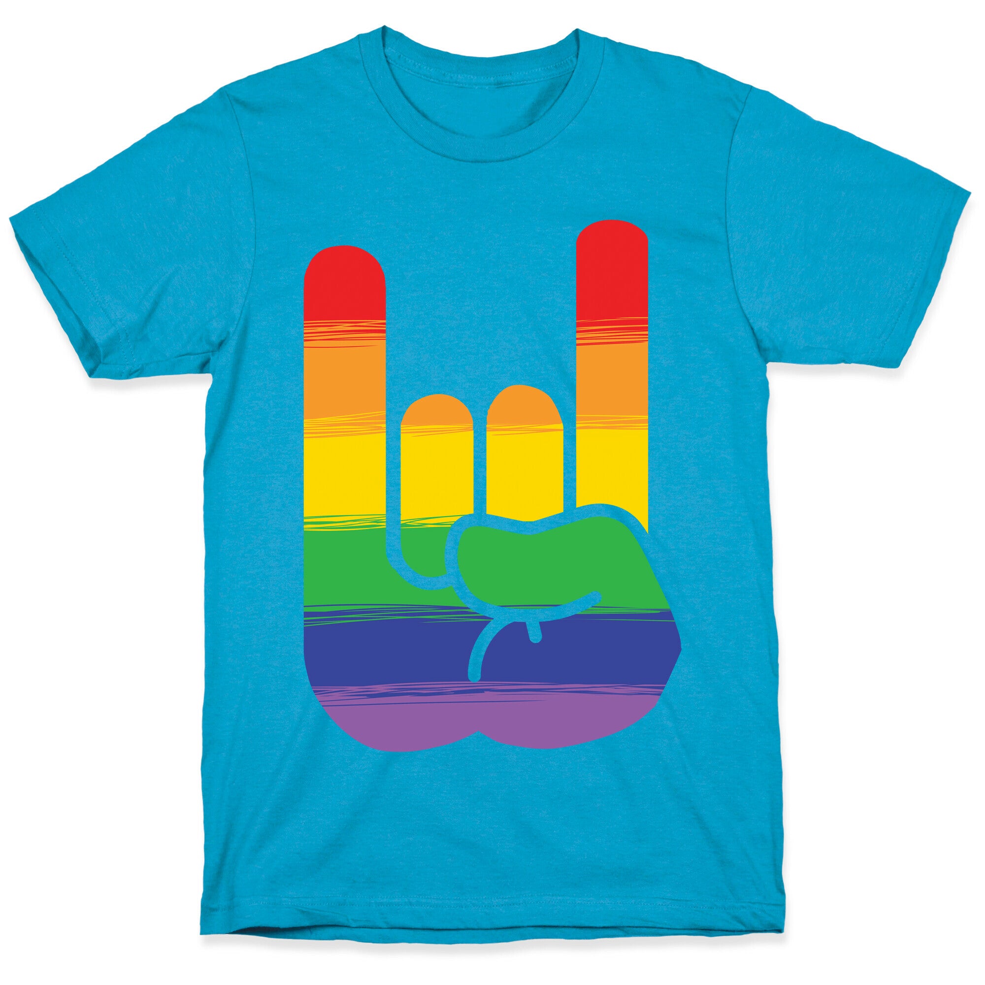 Rock On Gay Pride Unisex Triblend Tee