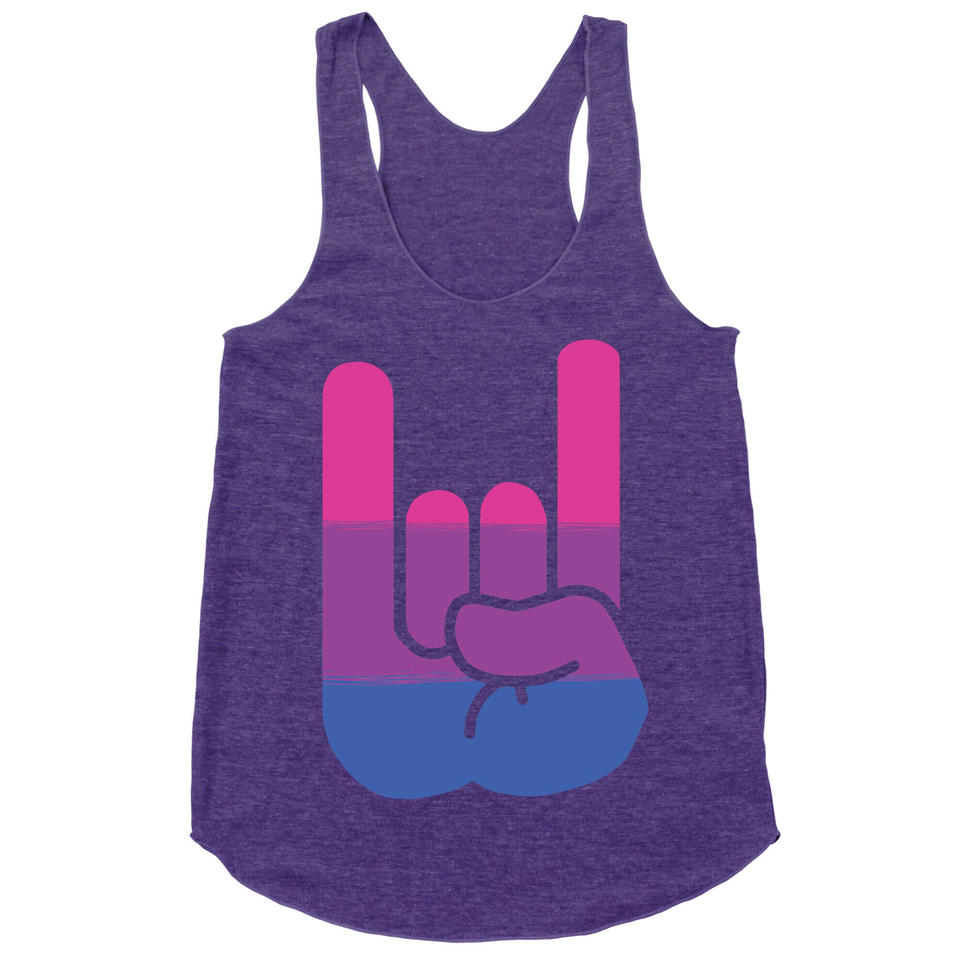 Rock On Bi Pride Racerback Tank