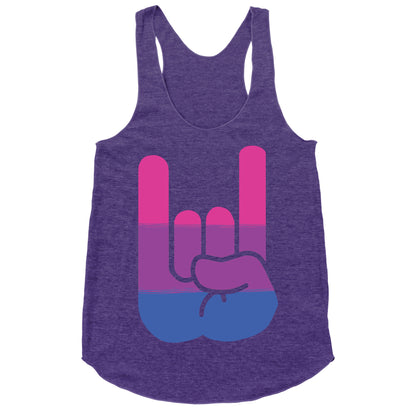 Rock On Bi Pride Racerback Tank