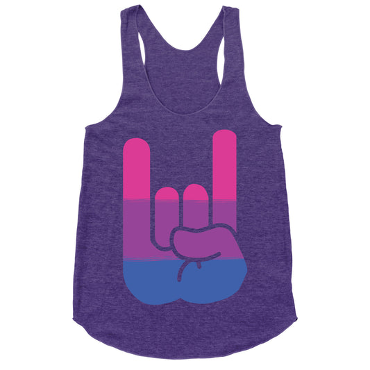 Rock On Bi Pride Racerback Tank