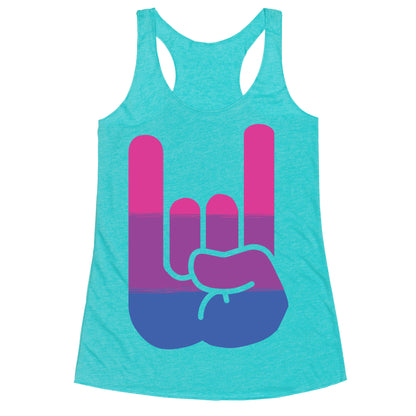 Rock On Bi Pride Racerback Tank