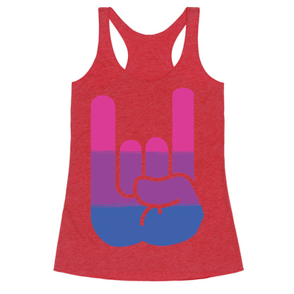 Rock On Bi Pride Racerback Tank