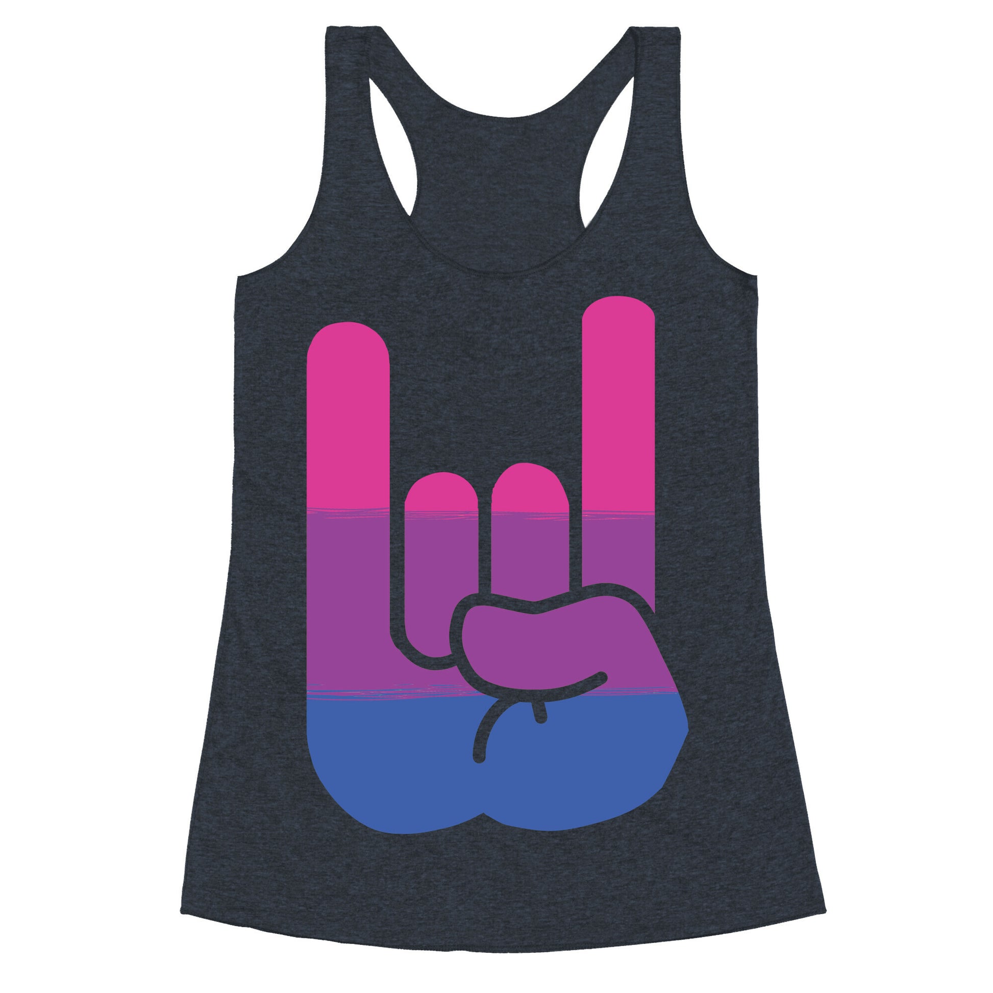 Rock On Bi Pride Racerback Tank