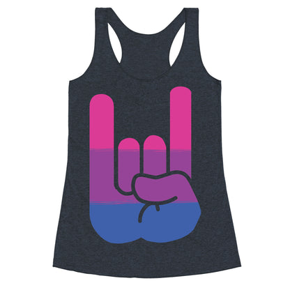 Rock On Bi Pride Racerback Tank