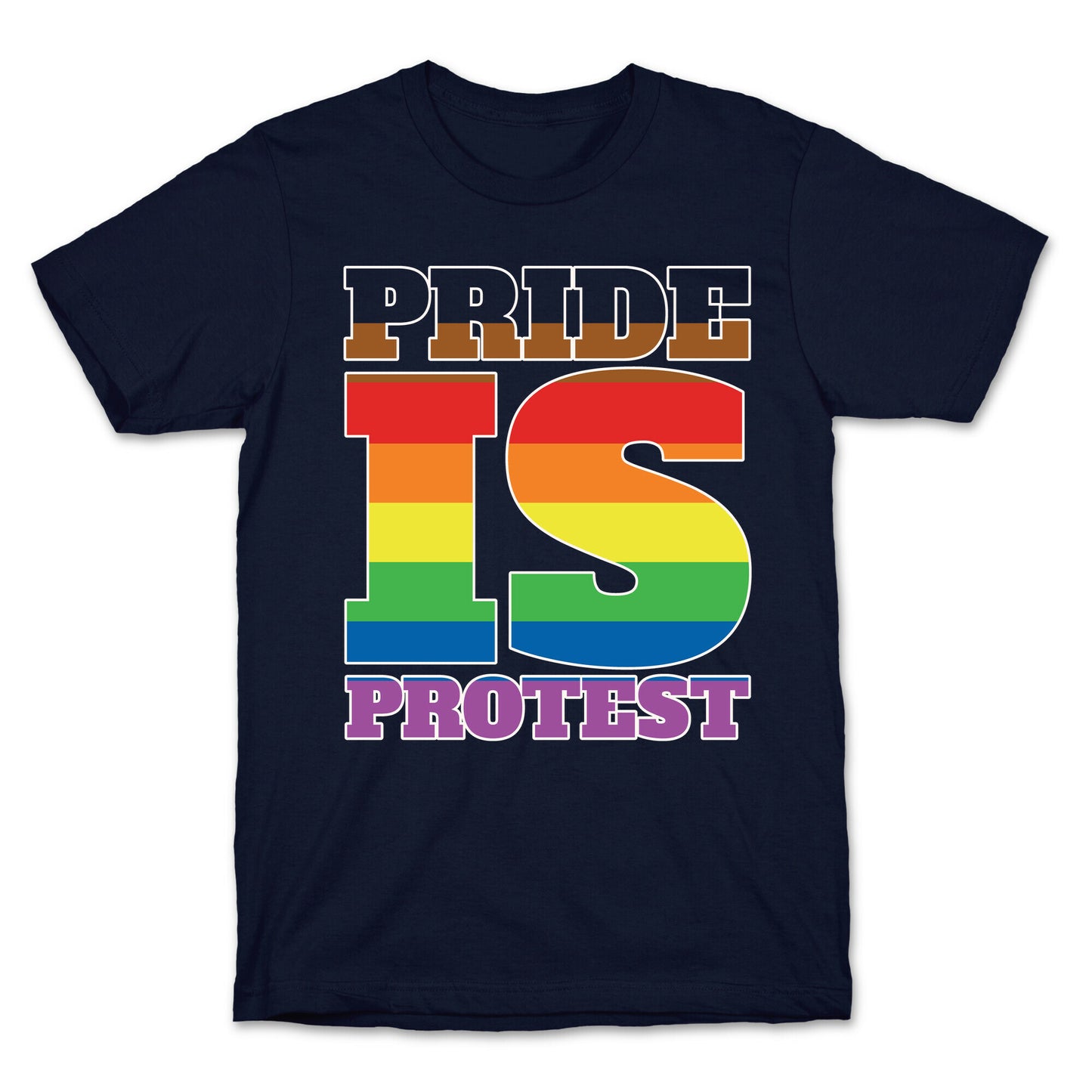 Pride Is Protest White Print T-Shirt
