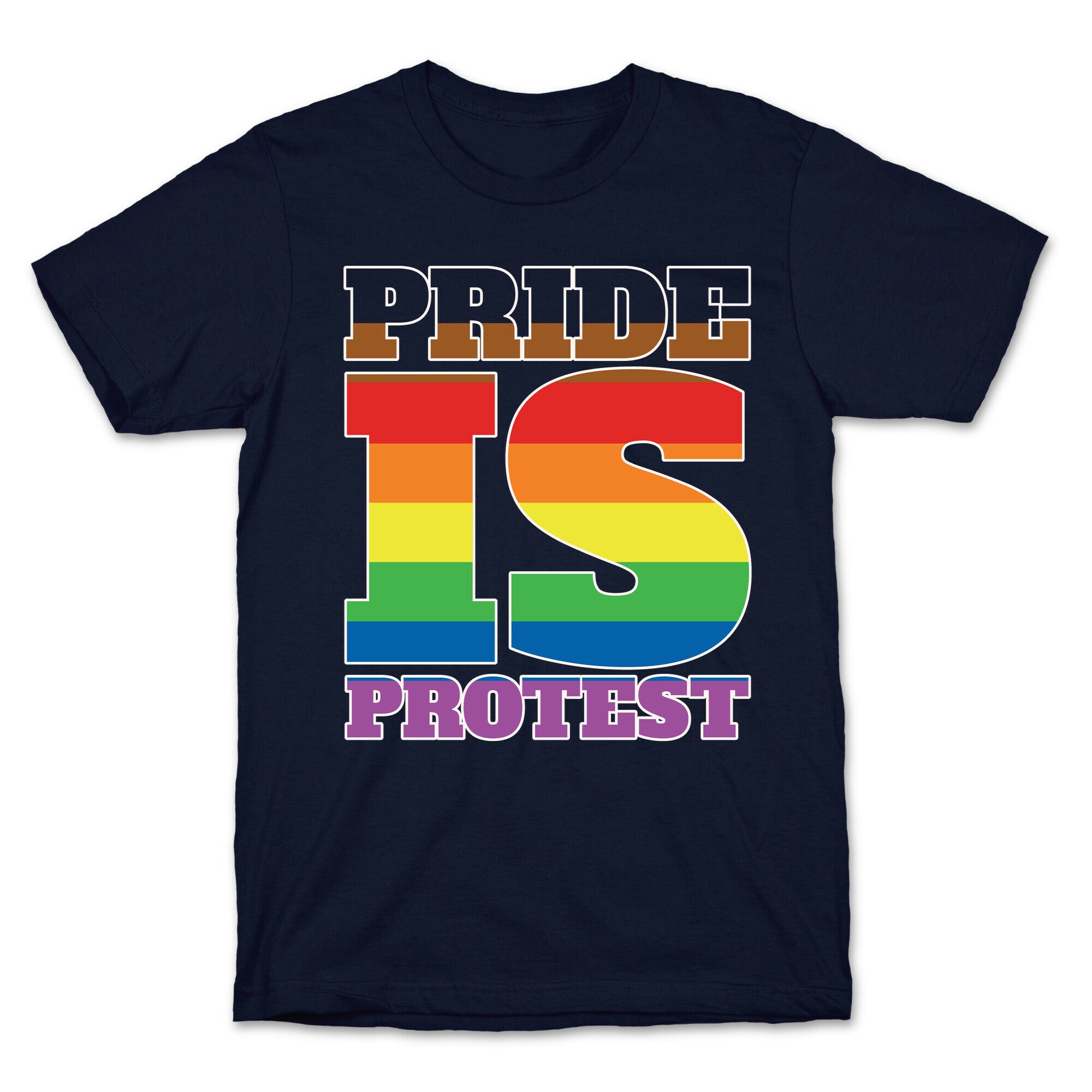Pride Is Protest White Print T-Shirt