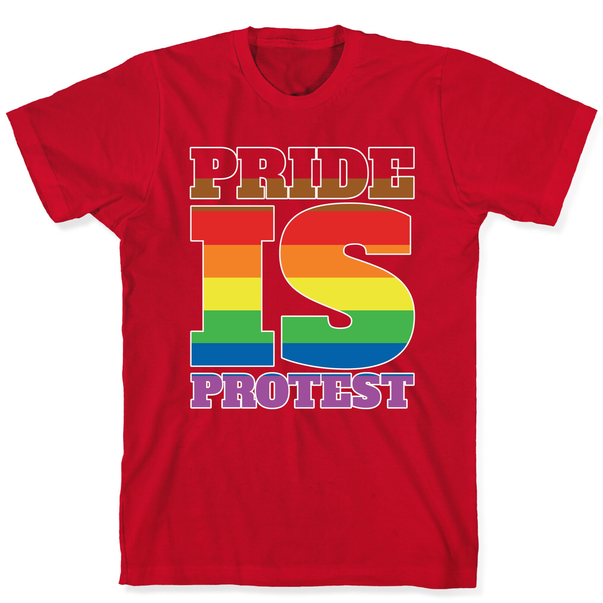 Pride Is Protest White Print T-Shirt
