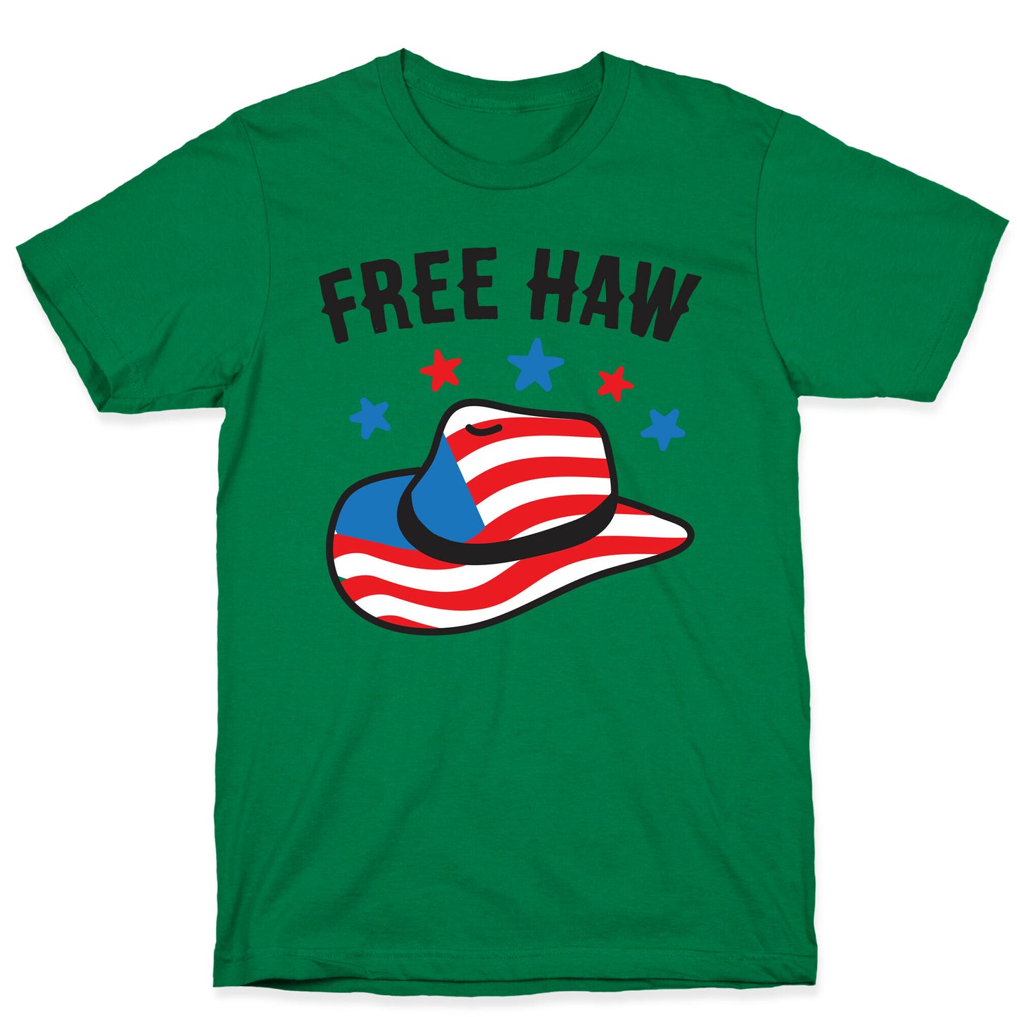 Free Haw Patriotic Cowboy Hat T-Shirt