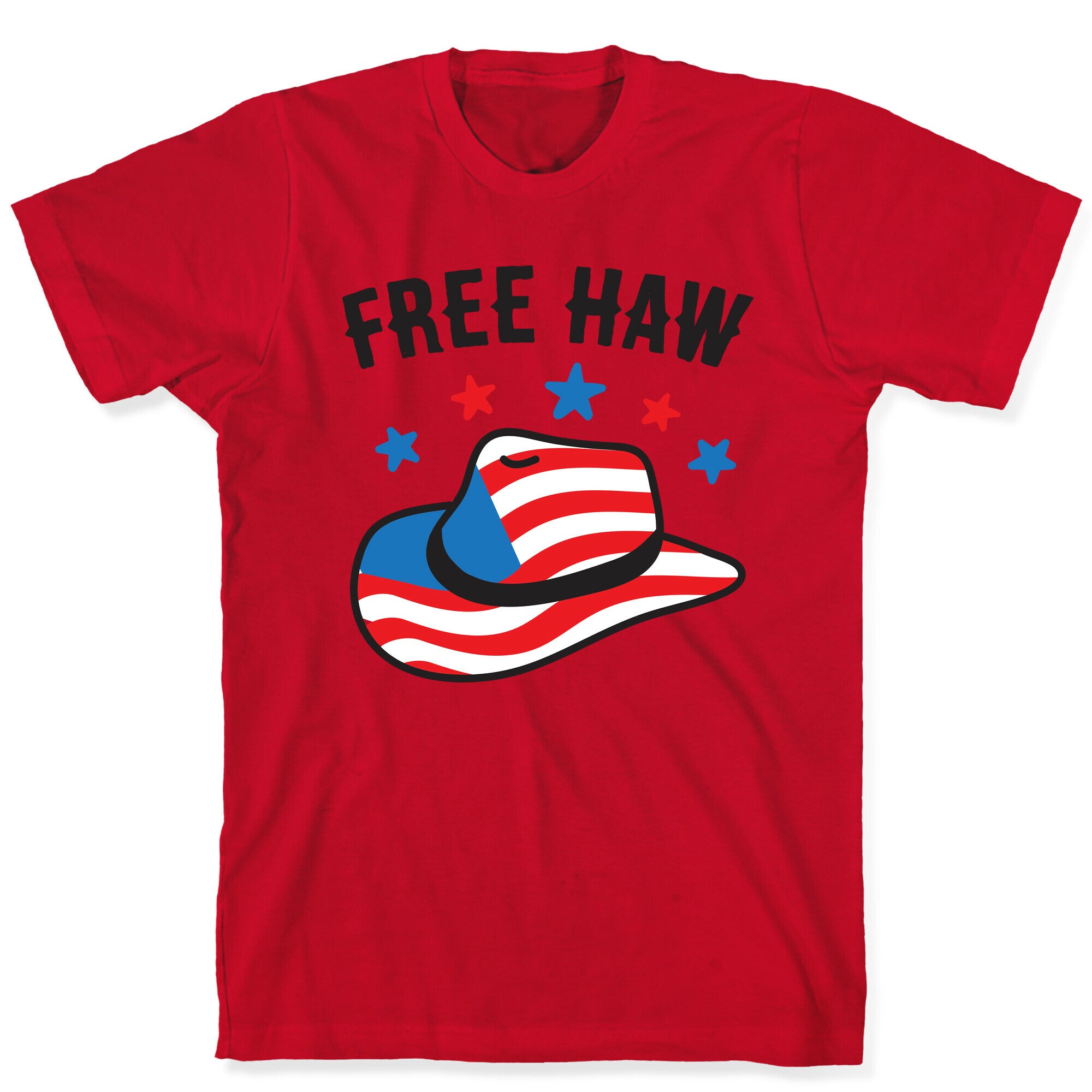 Free Haw Patriotic Cowboy Hat T-Shirt