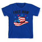 Free Haw Patriotic Cowboy Hat T-Shirt
