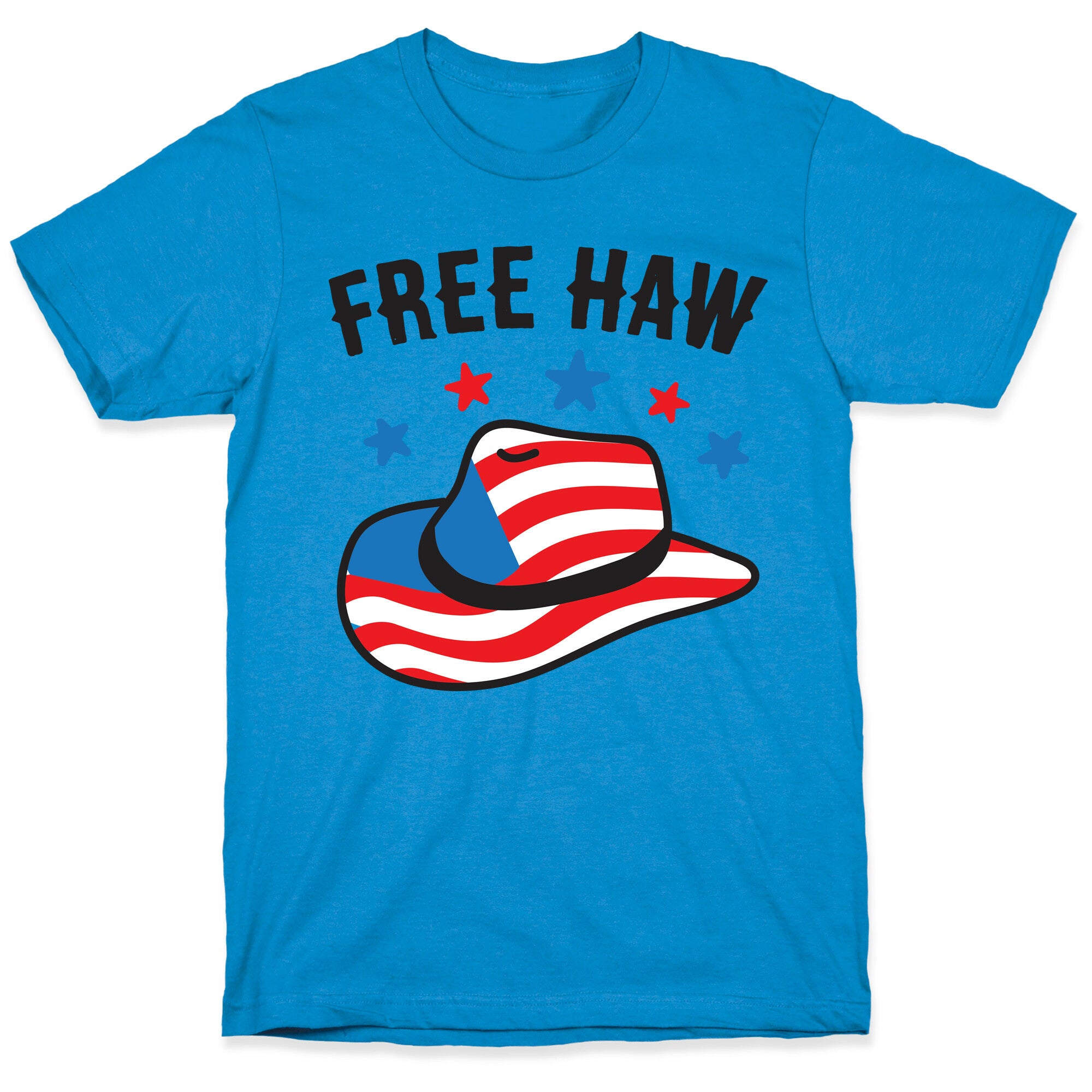 Free Haw Patriotic Cowboy Hat T-Shirt