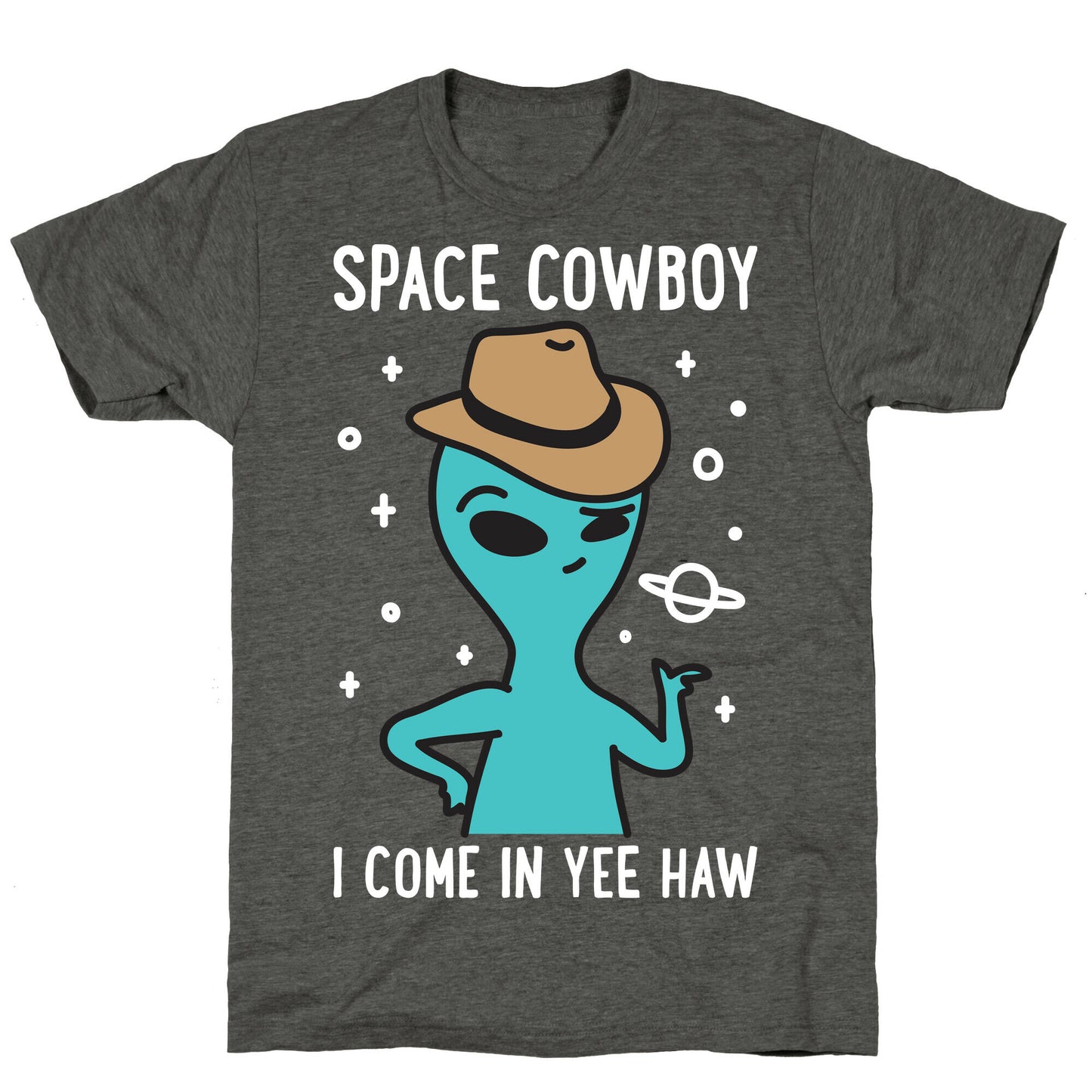 Space Cowboy Alien Unisex Triblend Tee