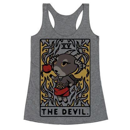 The Devil Tarot Card Animal Crossing Parody Racerback Tank