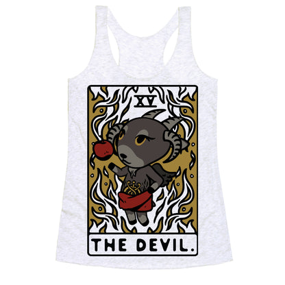 The Devil Tarot Card Animal Crossing Parody Racerback Tank