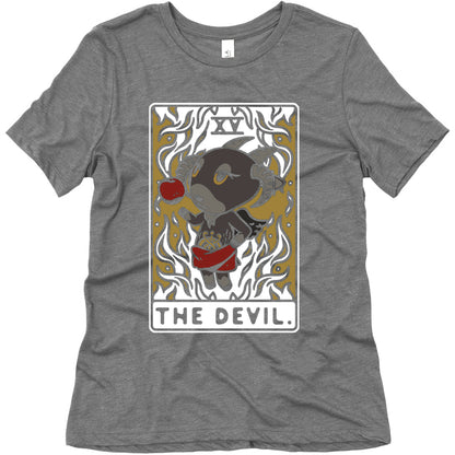 The Devil Tarot Card Animal Crossing Parody Women's Triblend Tee